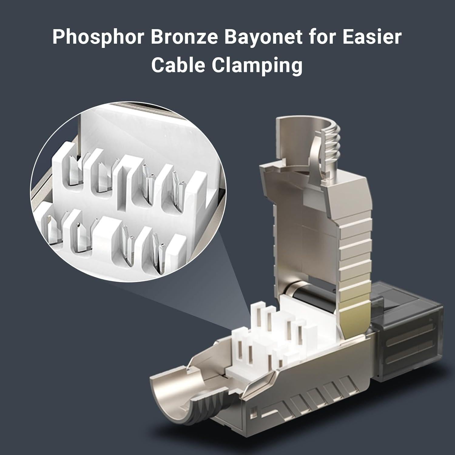 Conectores RJ45 Cat 8 ZOERAX Paquete de 12 Apantallados