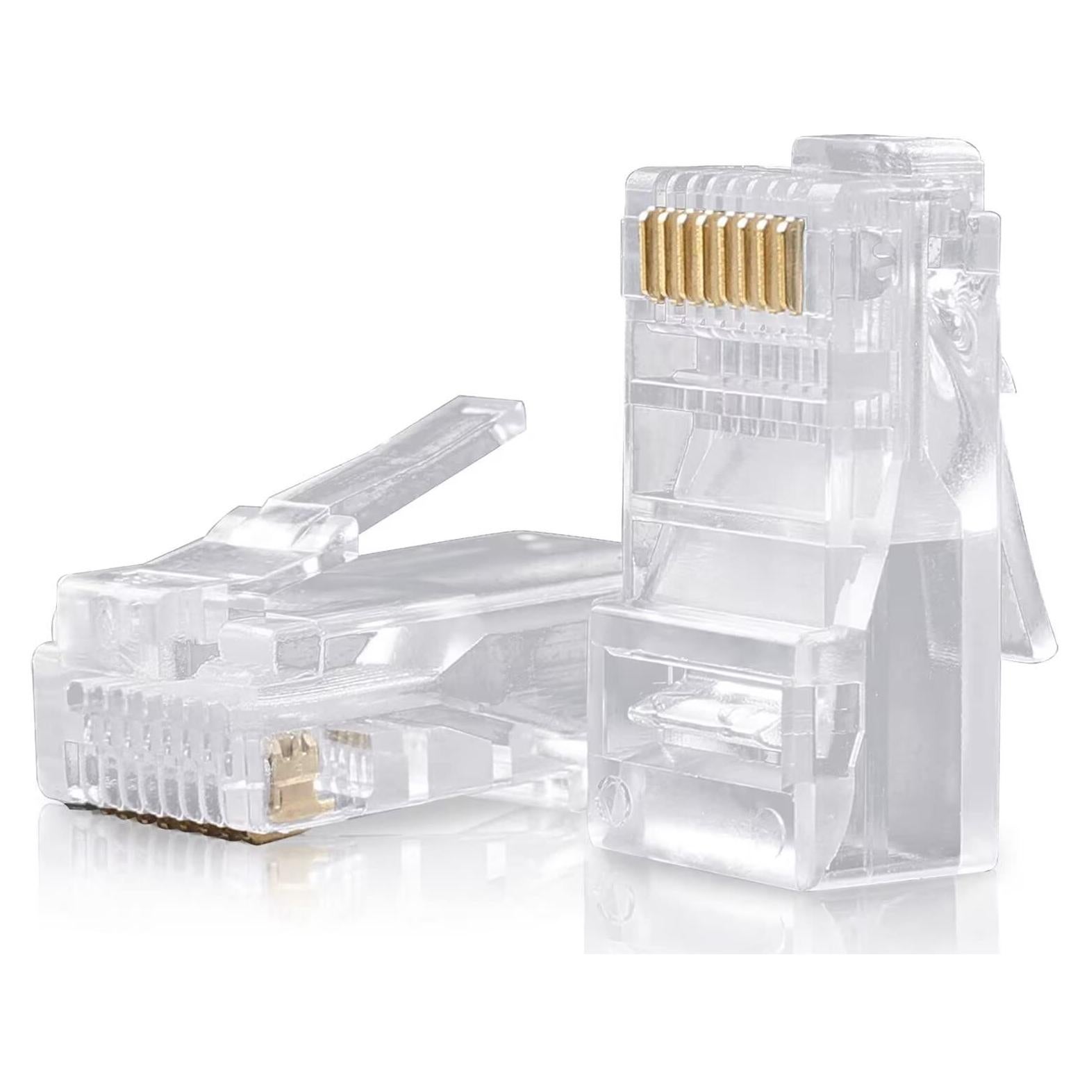 Conectores RJ45 SHD Cat6 Cat5e Cat5 50 Piezas Crimp