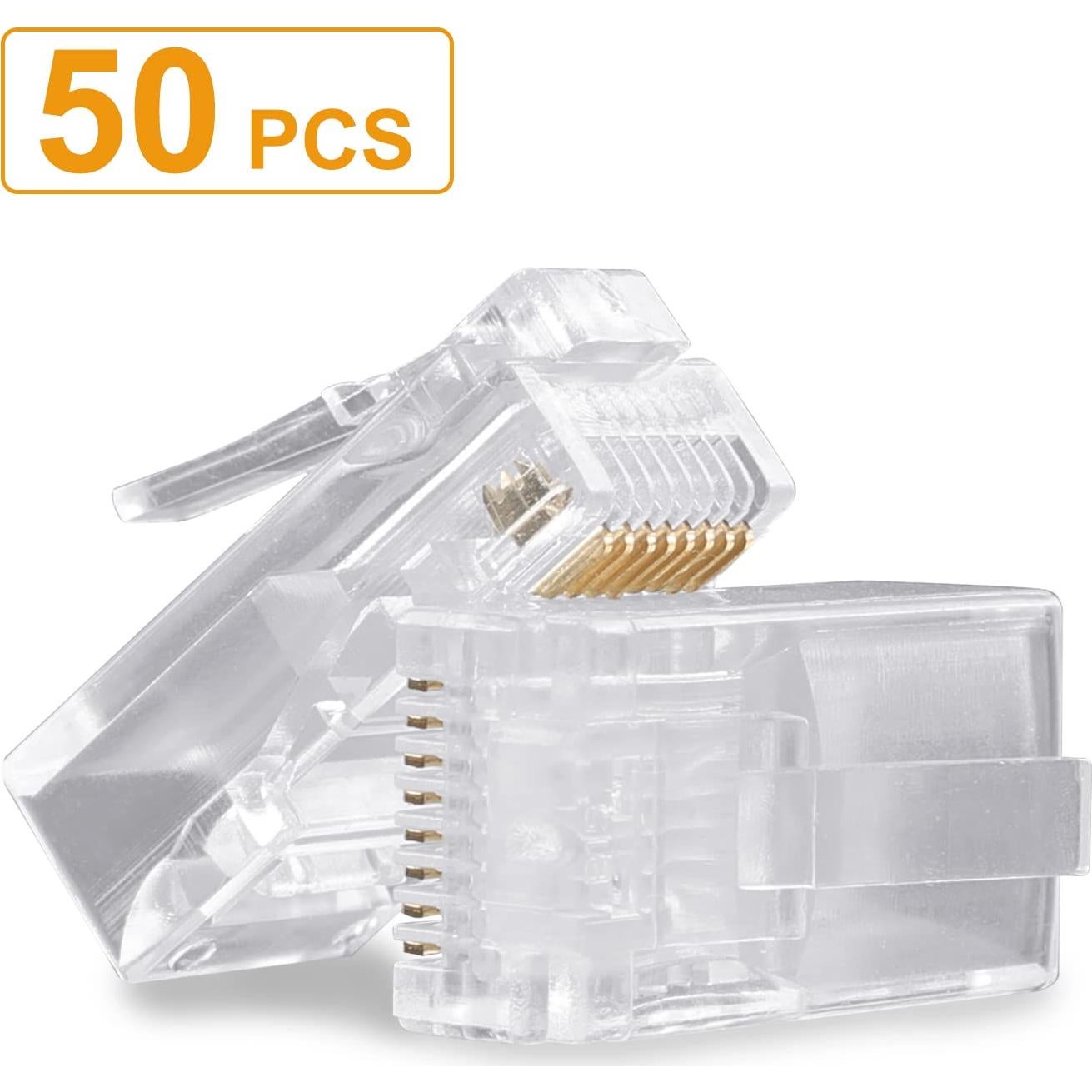 Conectores RJ45 SHD Cat6 Cat5e Cat5 50 Piezas Crimp
