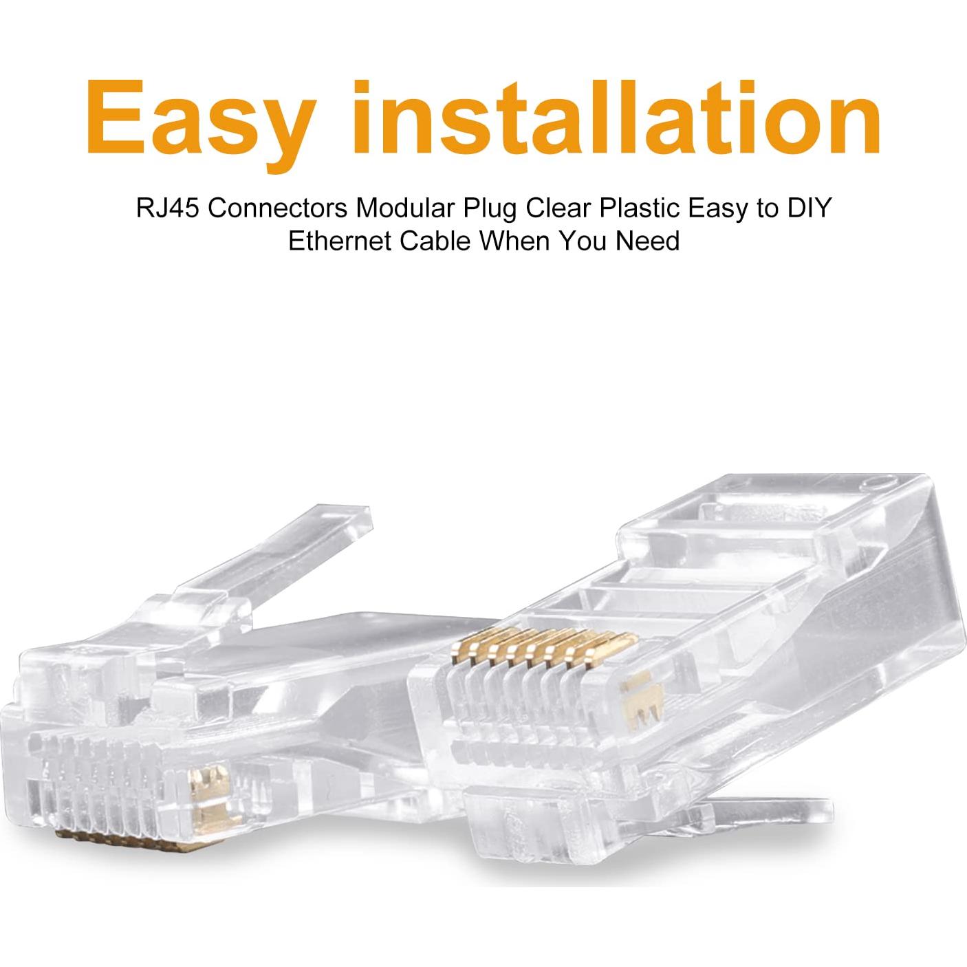Conectores RJ45 SHD Cat6 Cat5e Cat5 50 Piezas Crimp