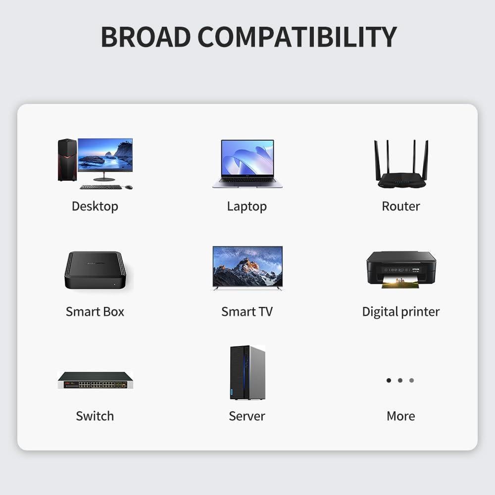 Cable Ethernet Cat6 0.61m RJ45 Azul - Paquete de 10 Unidades