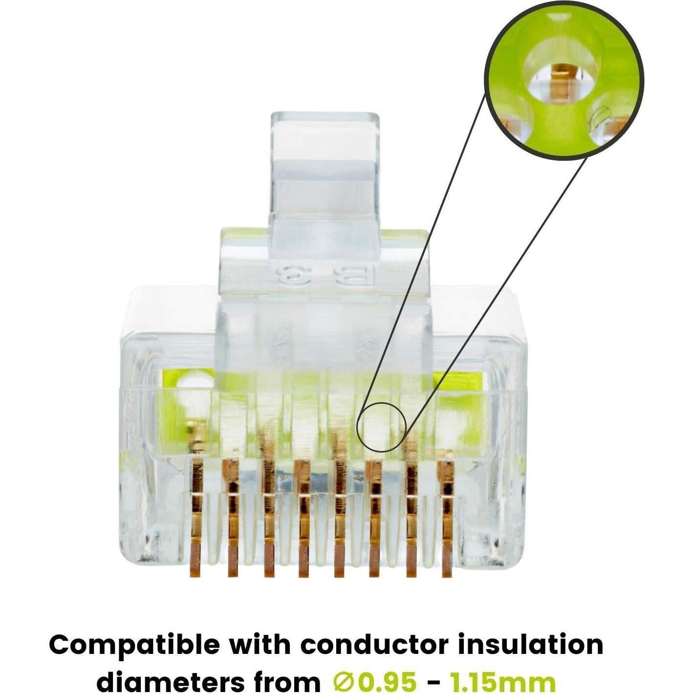 Conectores RJ45 Cat6/6A trueCABLE UTP 20 Piezas