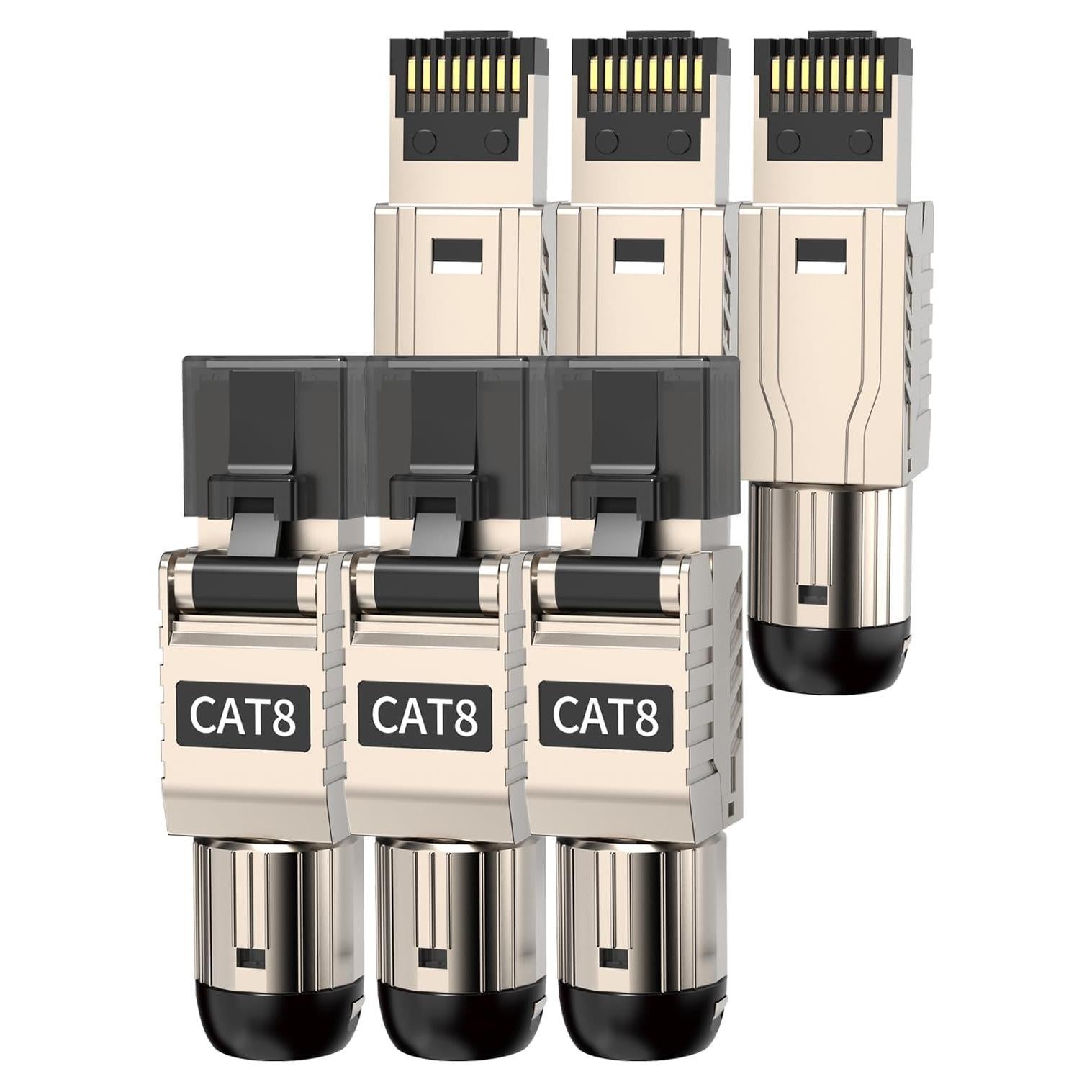 Conectores RJ45 Cat 8 Natalink - Paquete de 6 Blindados 40G
