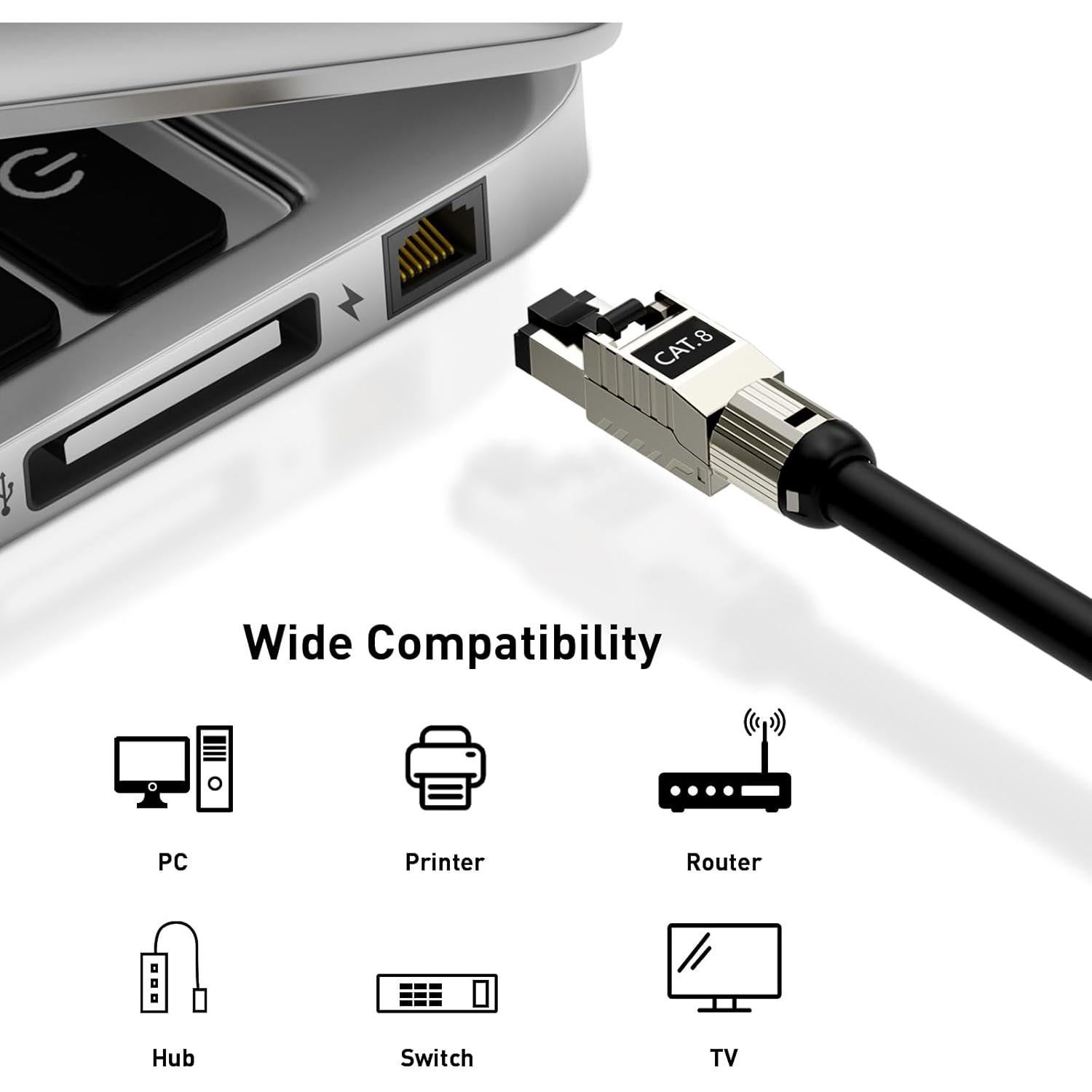 Conectores RJ45 Cat 8 Natalink - Paquete de 6 Blindados 40G