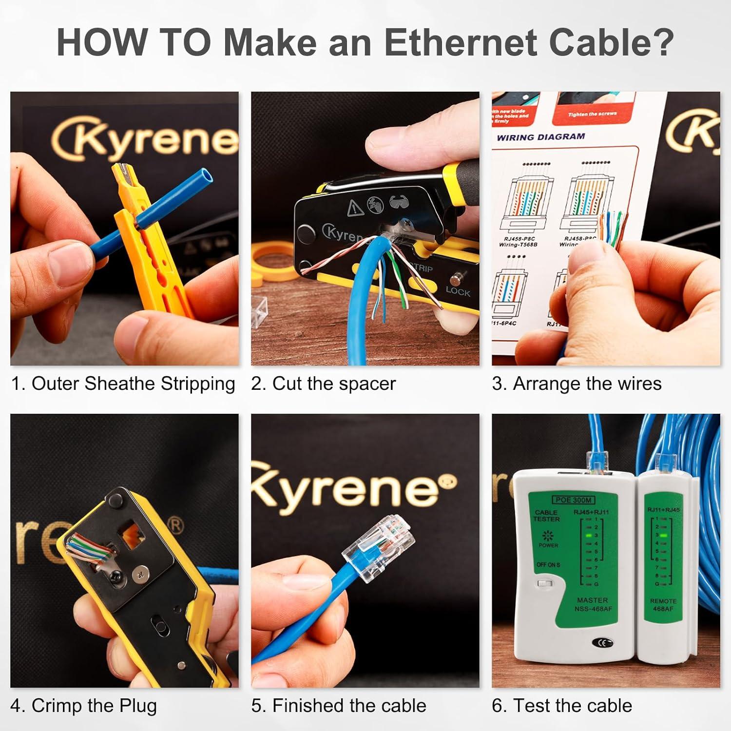 Conectores RJ45 Pasante Blindados Kyrene Cat6 50PCS