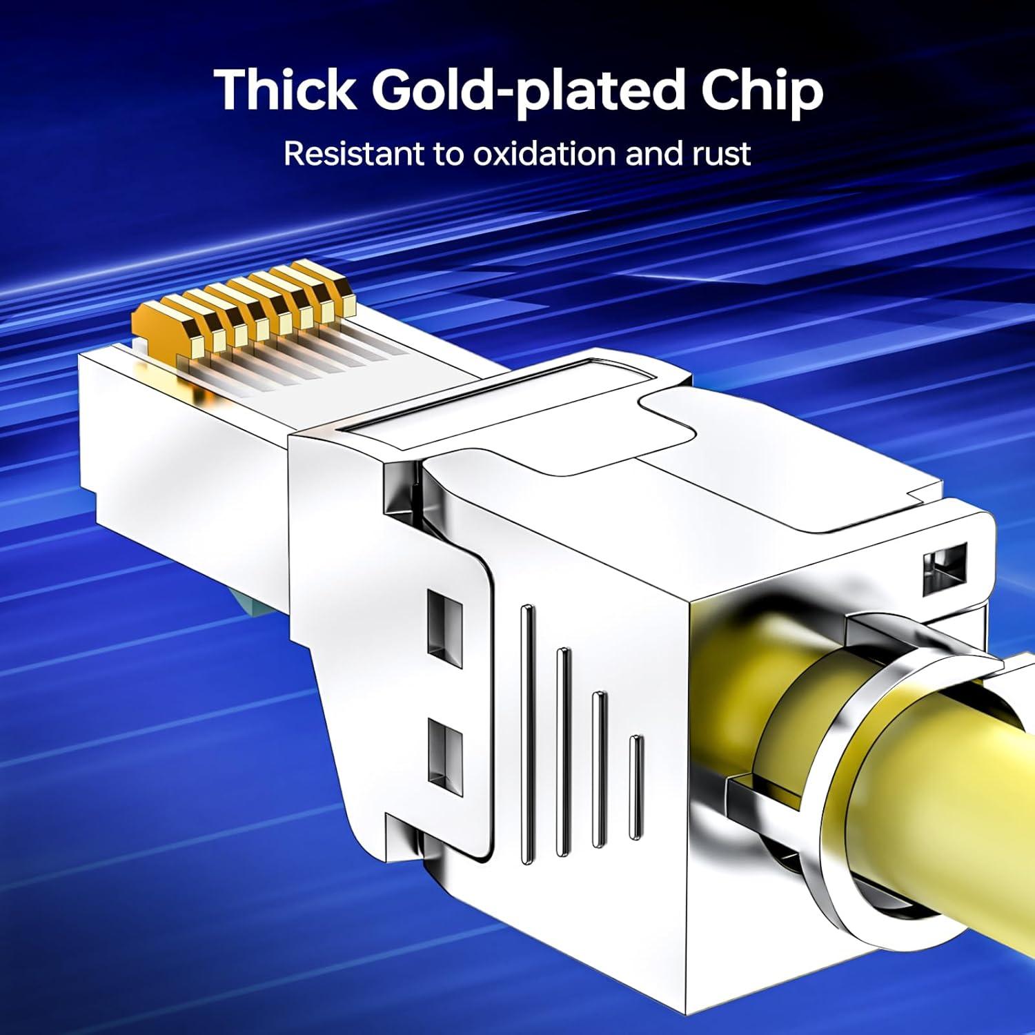 Conectores RJ45 Sin Herramienta CNCOB 10Gbps Cat6 Cat7 2Pcs