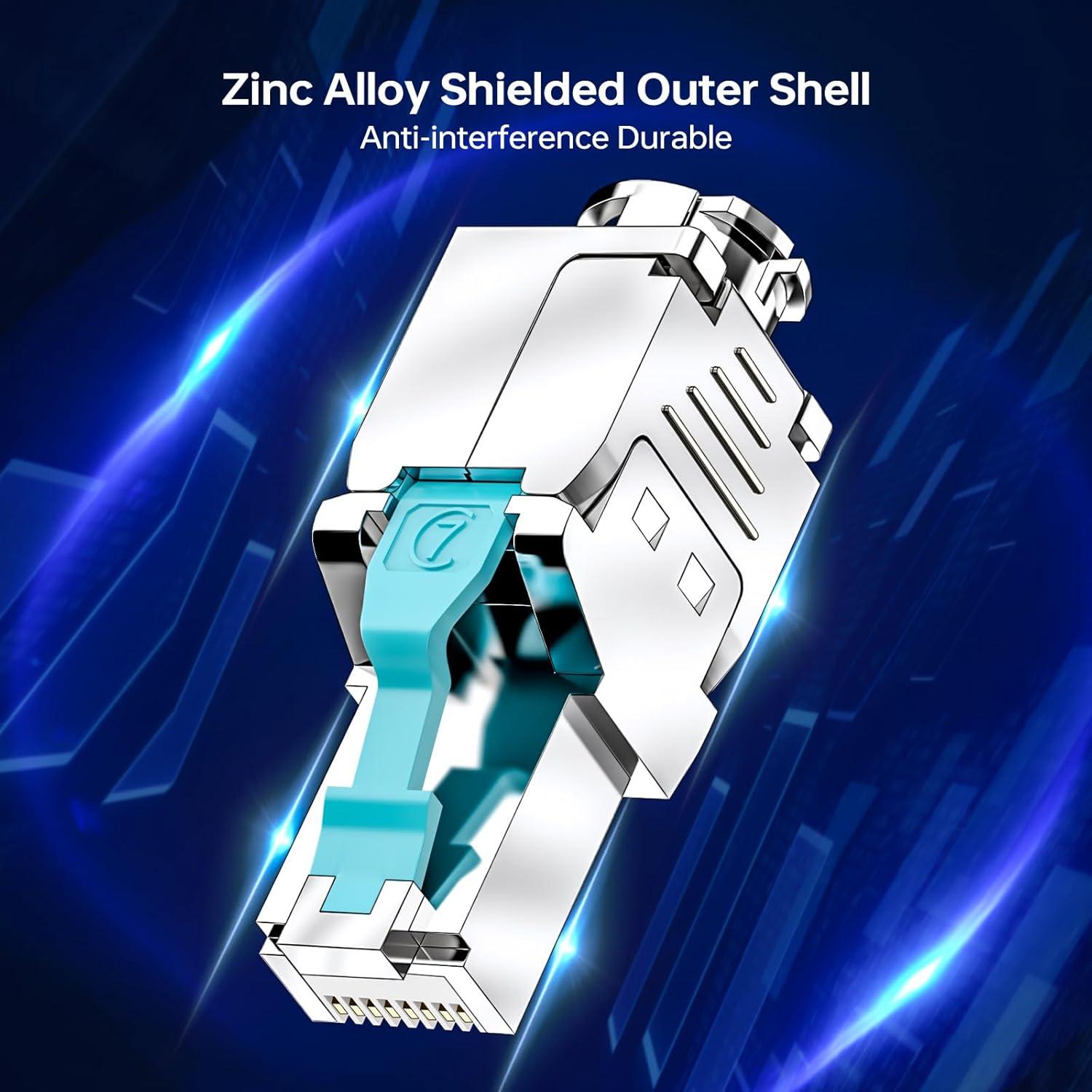 Conectores RJ45 Sin Herramienta CNCOB 10Gbps Cat6 Cat7 2Pcs