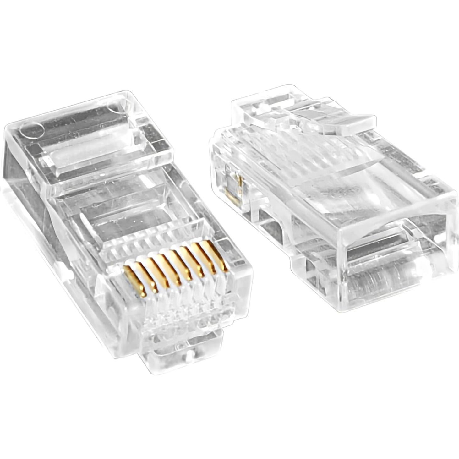 Conectores Modulares RJ45 Delcast 100pcs CAT5E 8P8C