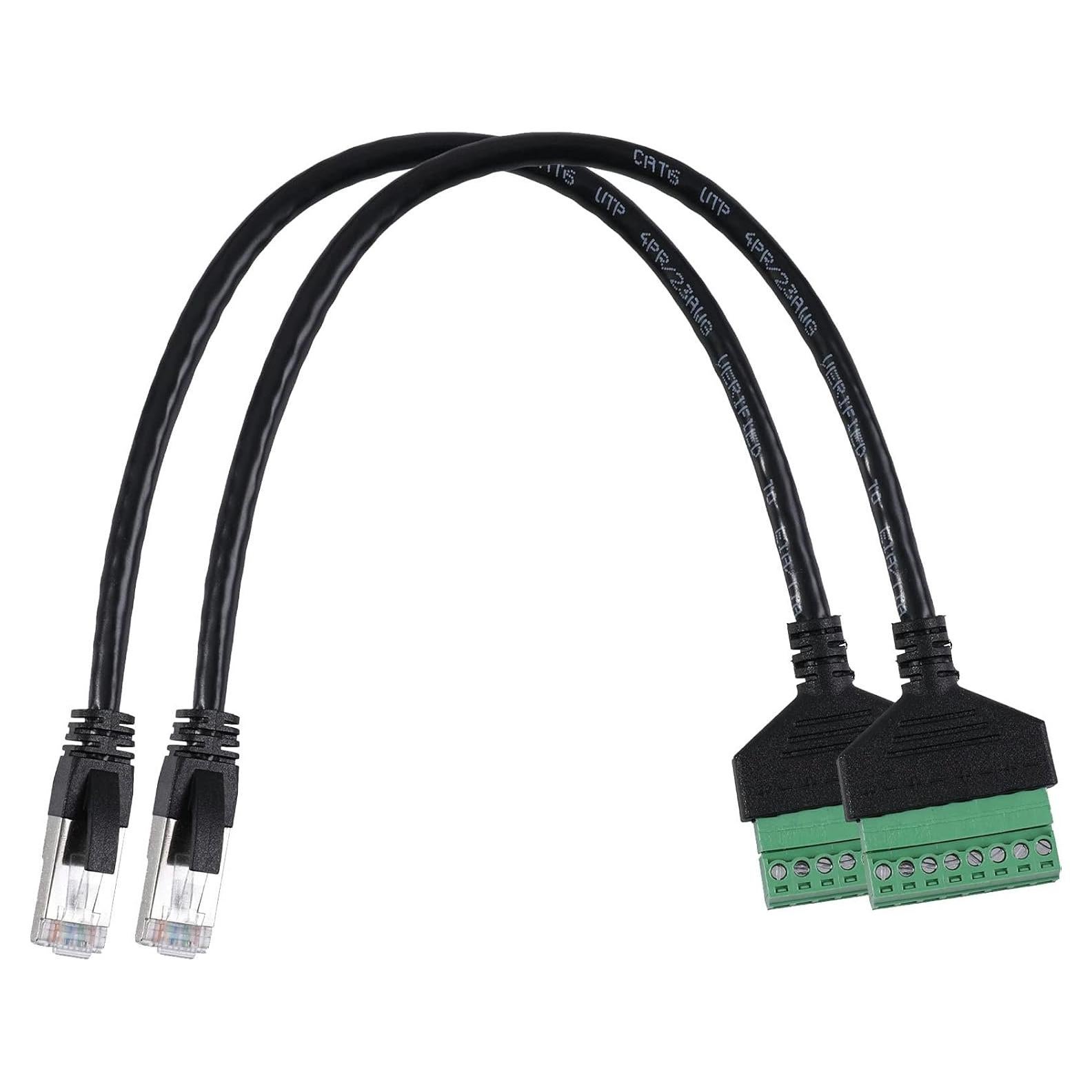 Adaptador RJ45 Macho a Terminal de Tornillo 8 Pines Jienk