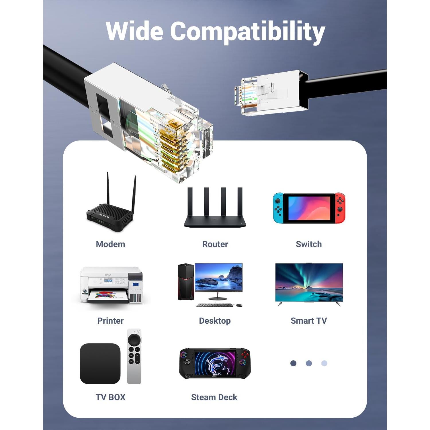Conectores RJ45 VCE CAT7/CAT6A Paquete de 30 Blindados