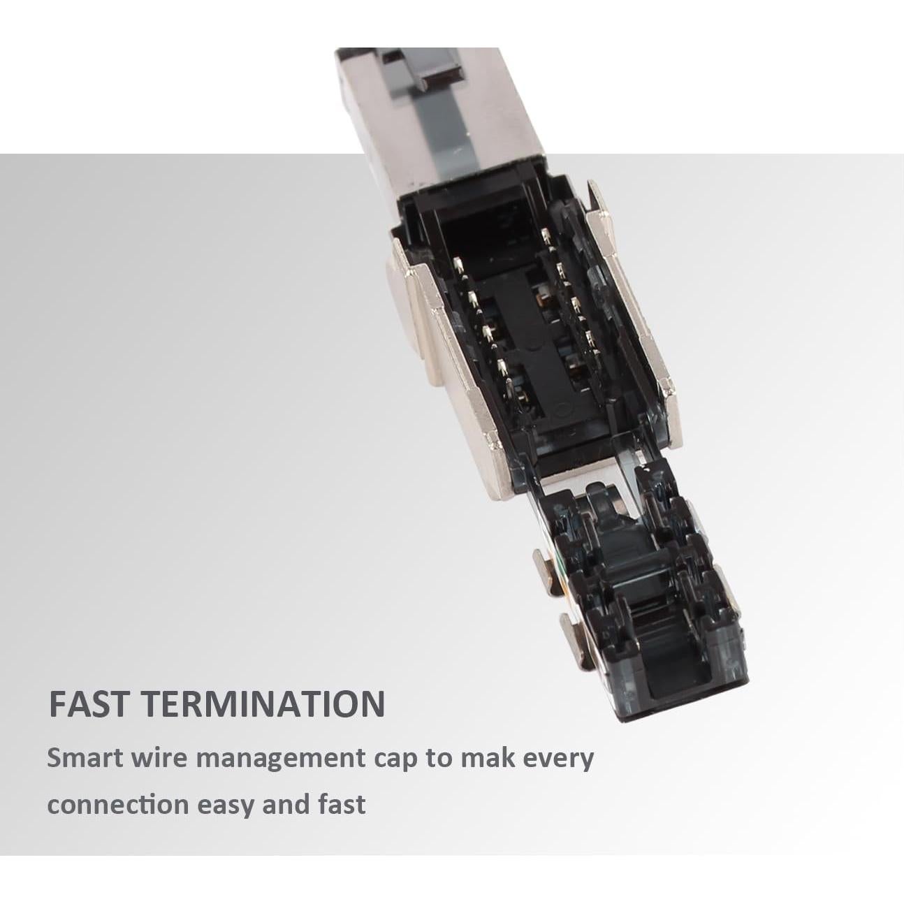 Conectores RJ45 Cat6A VARICONN sin herramientas - 4 piezas