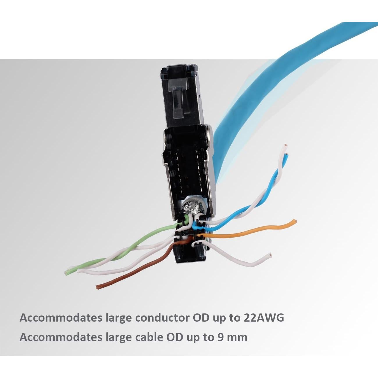 Conectores RJ45 Cat6A VARICONN sin herramientas - 4 piezas