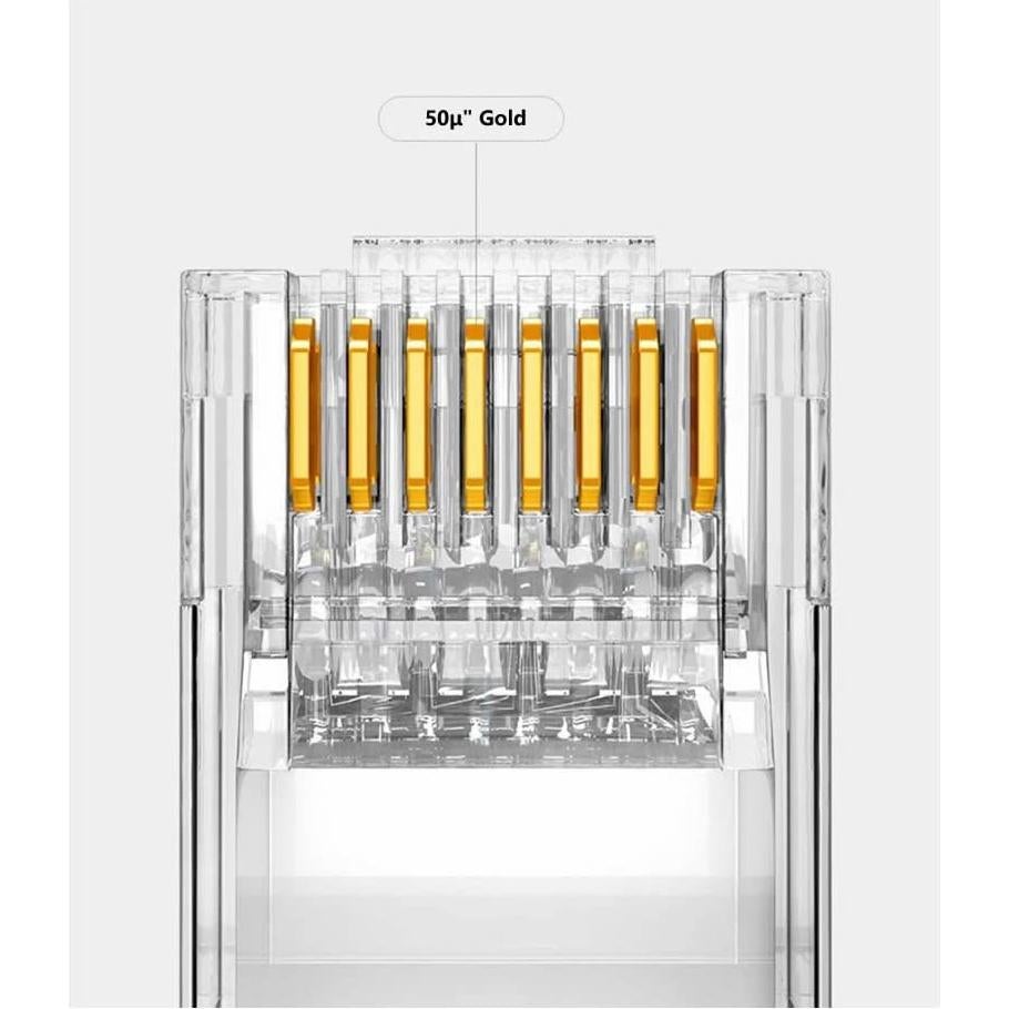 50 Conectores RJ45 Pasantes Cat7 VIVOCH 8P8C Blindados