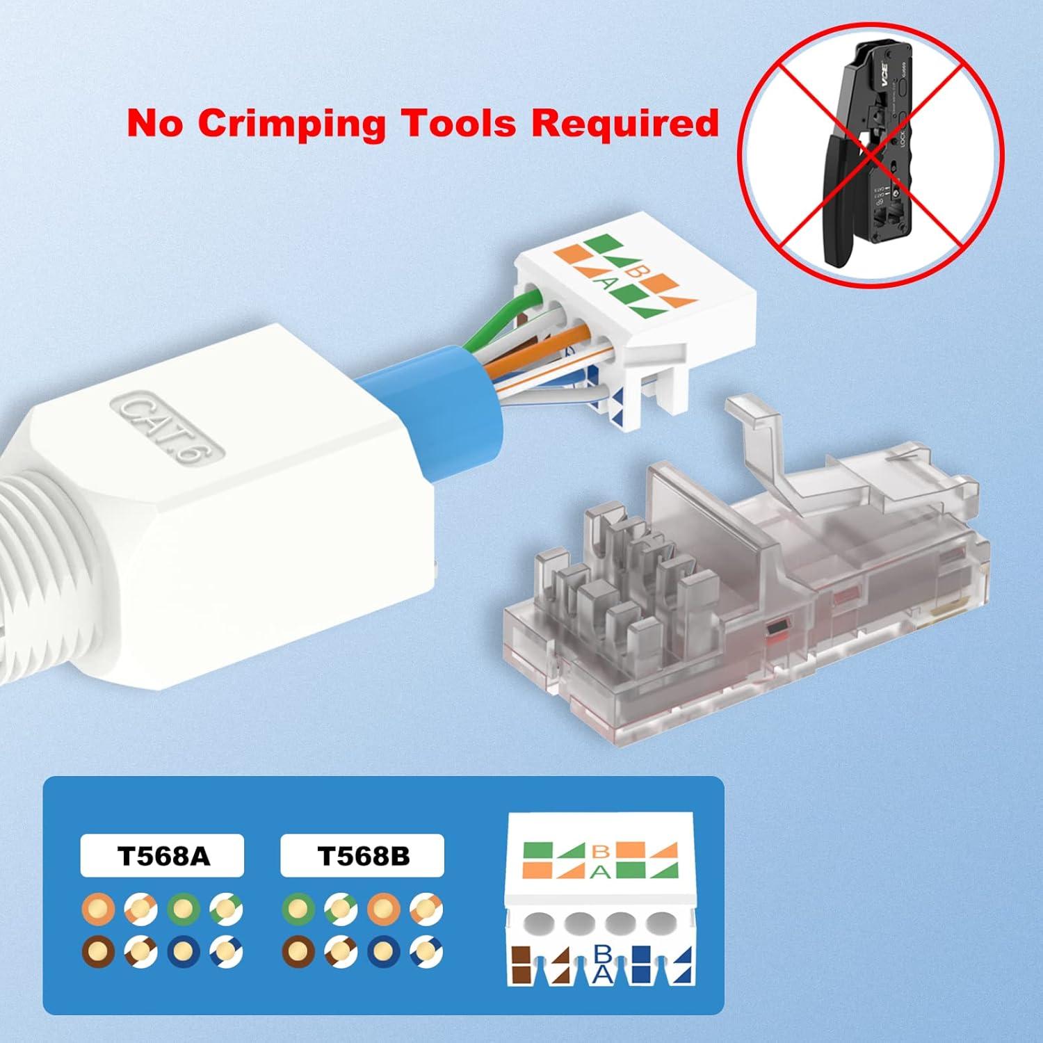 Conector RJ45 CAT6 sin herramienta VCELINK - 24 unidades