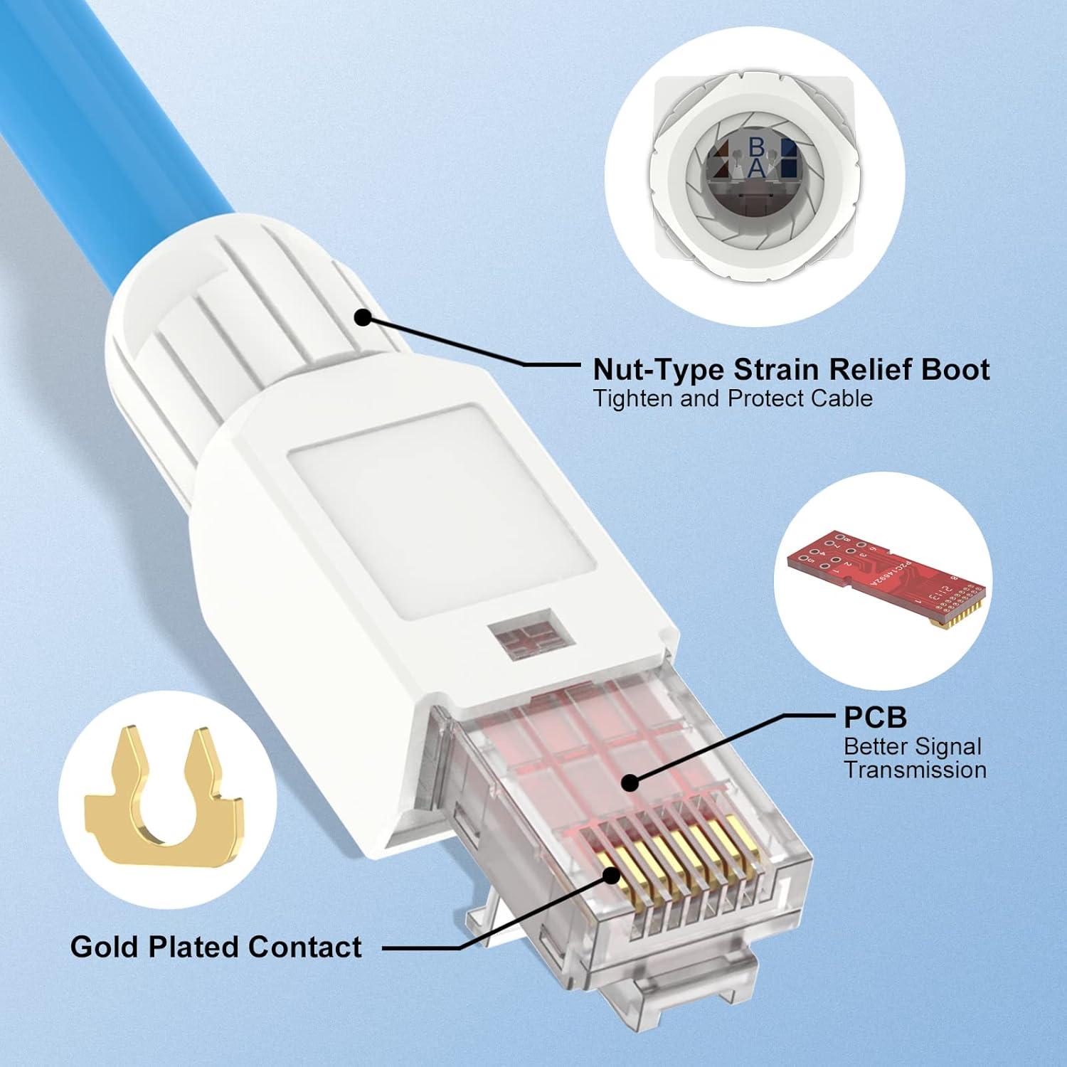 Conector RJ45 CAT6 sin herramienta VCELINK - 24 unidades
