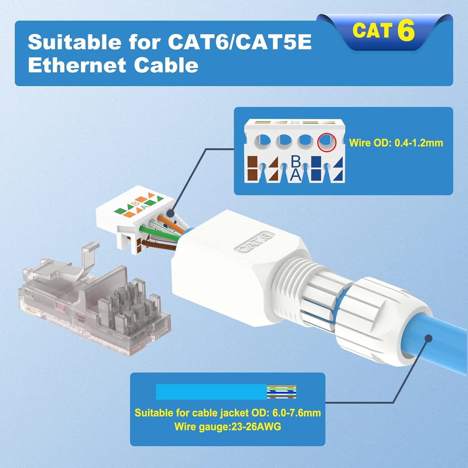 Conector RJ45 CAT6 sin herramienta VCELINK - 24 unidades