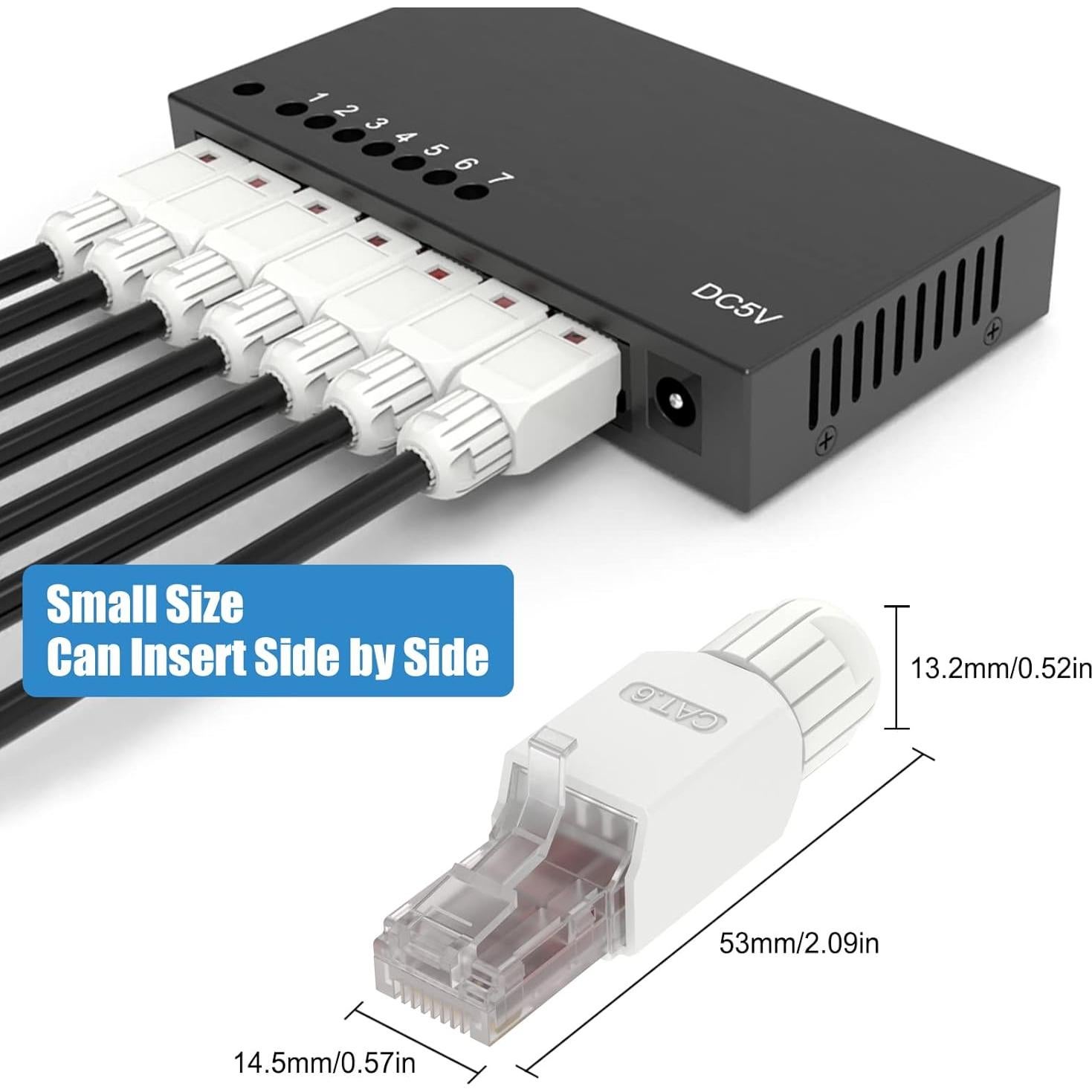 Conector RJ45 CAT6 sin herramienta VCELINK - 24 unidades