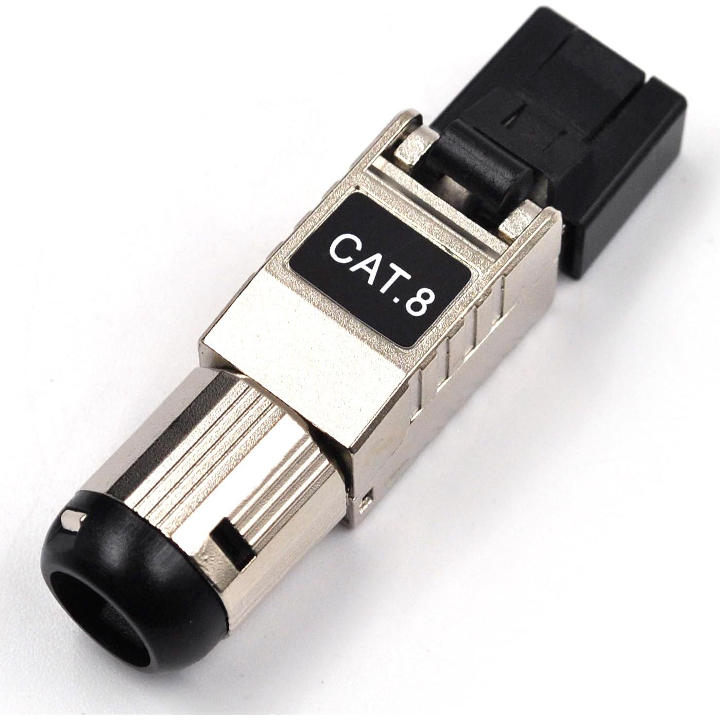 Conectores RJ45 Cat8 Blindados Sin Herramientas - Juego de 6