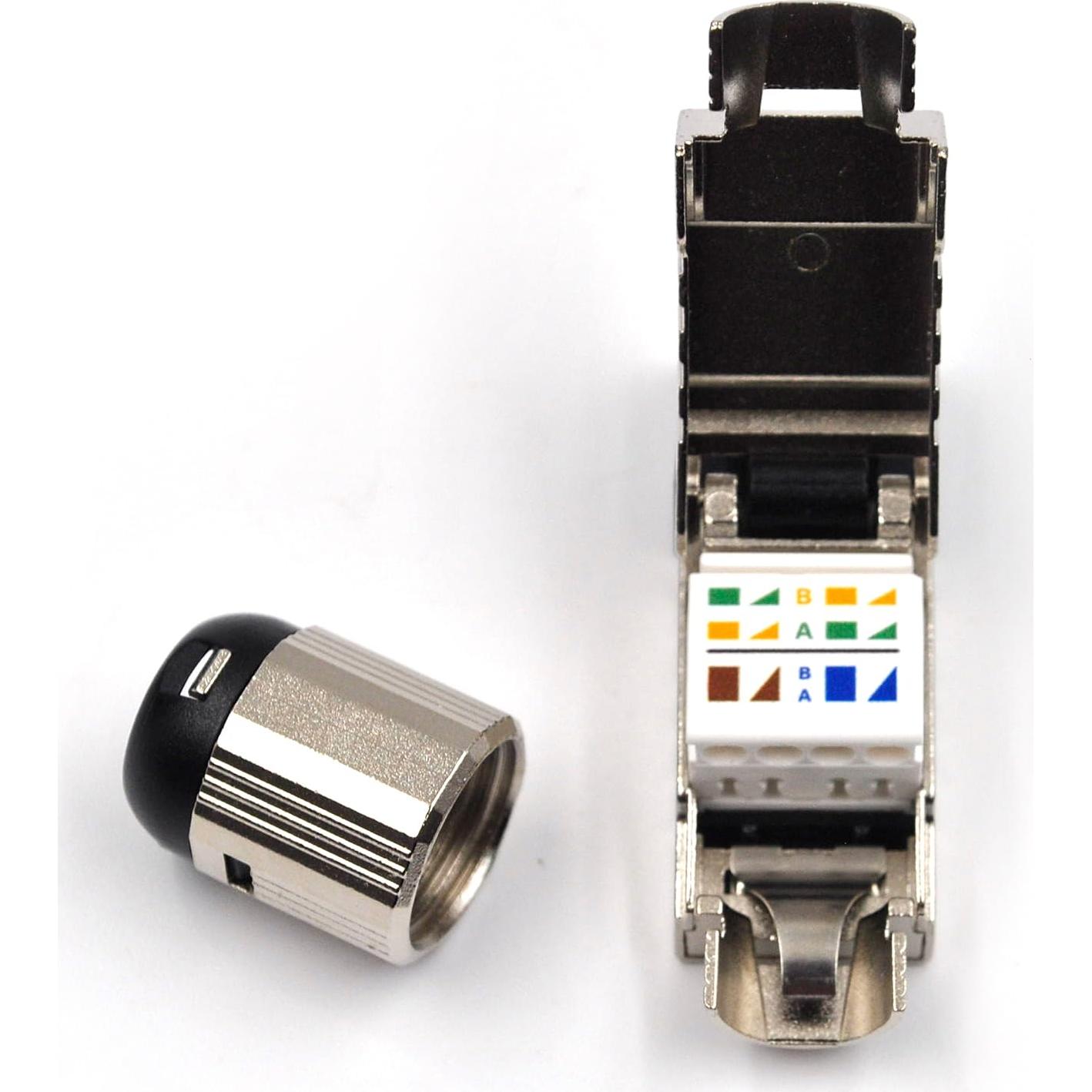 Conectores RJ45 Cat8 Blindados Sin Herramientas - Juego de 6