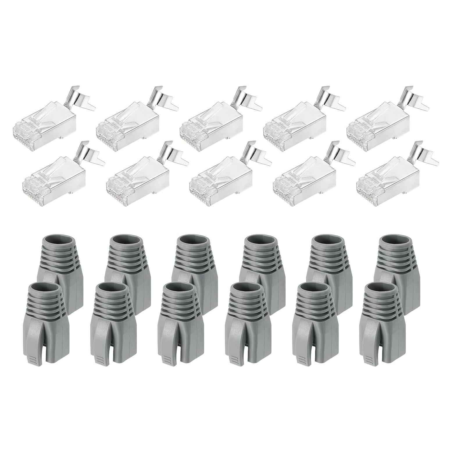 Conectores RJ45 Pasantes CAT7 MECCANIXITY 10pcs 23AWG