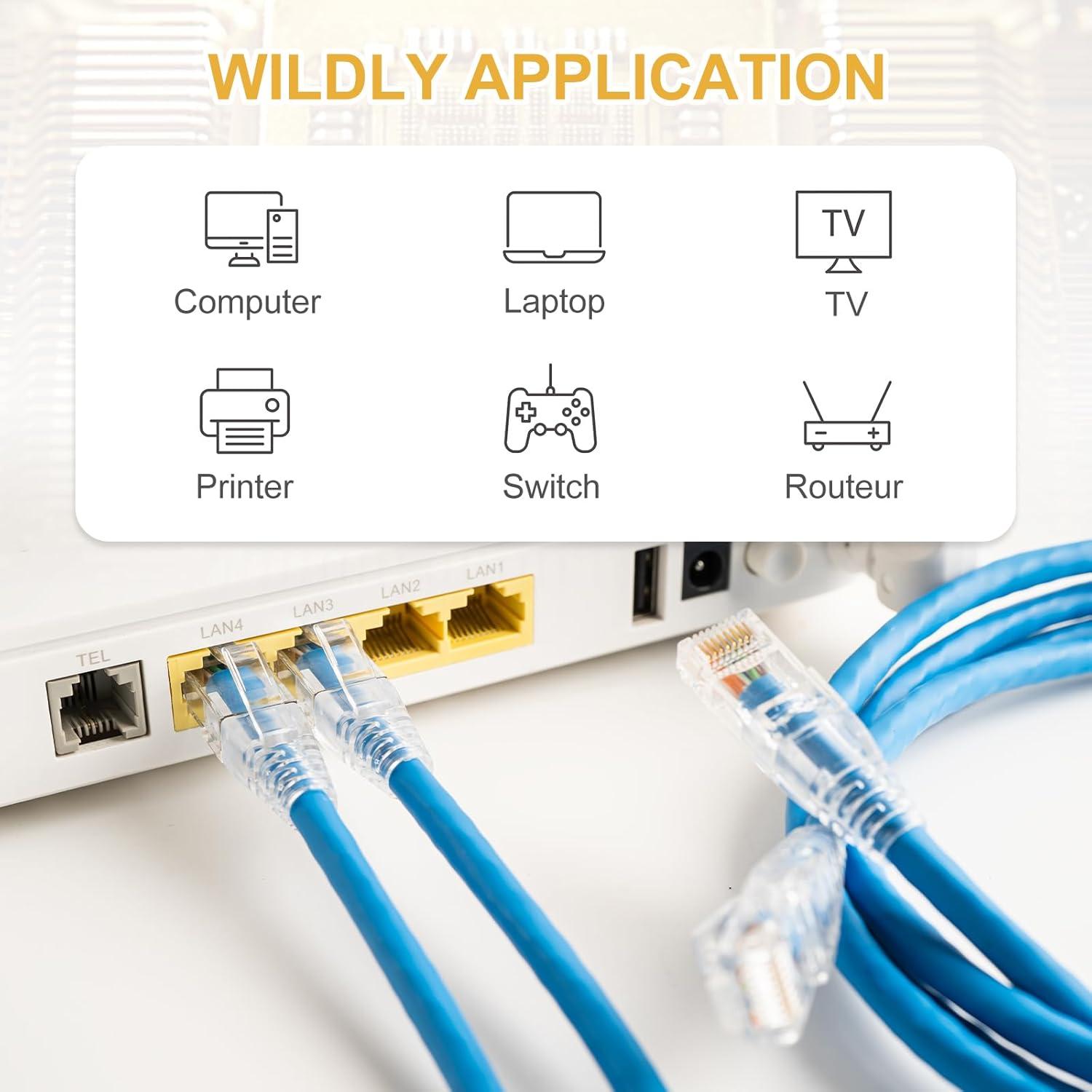 Conectores RJ45 Pasantes CAT7 MECCANIXITY 10pcs 23AWG