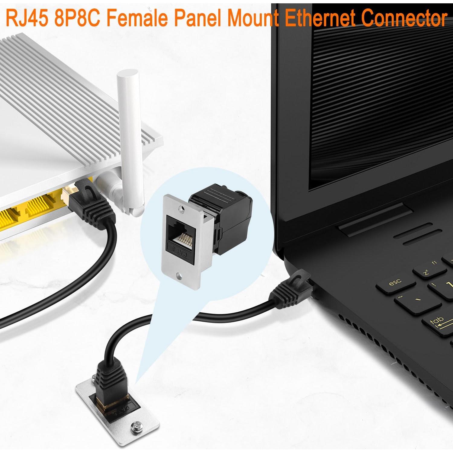 Adaptador de Panel Rectangular RJ45 Cat6 QIANRENON Sin Herramienta