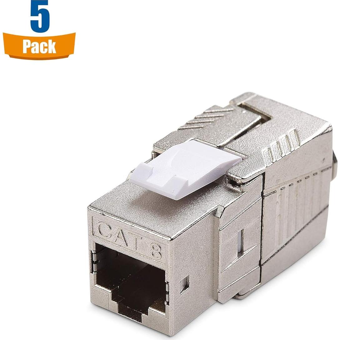 Jack Keystone RJ45 Cat 8 Blindado Cable Matters - Paquete de 5