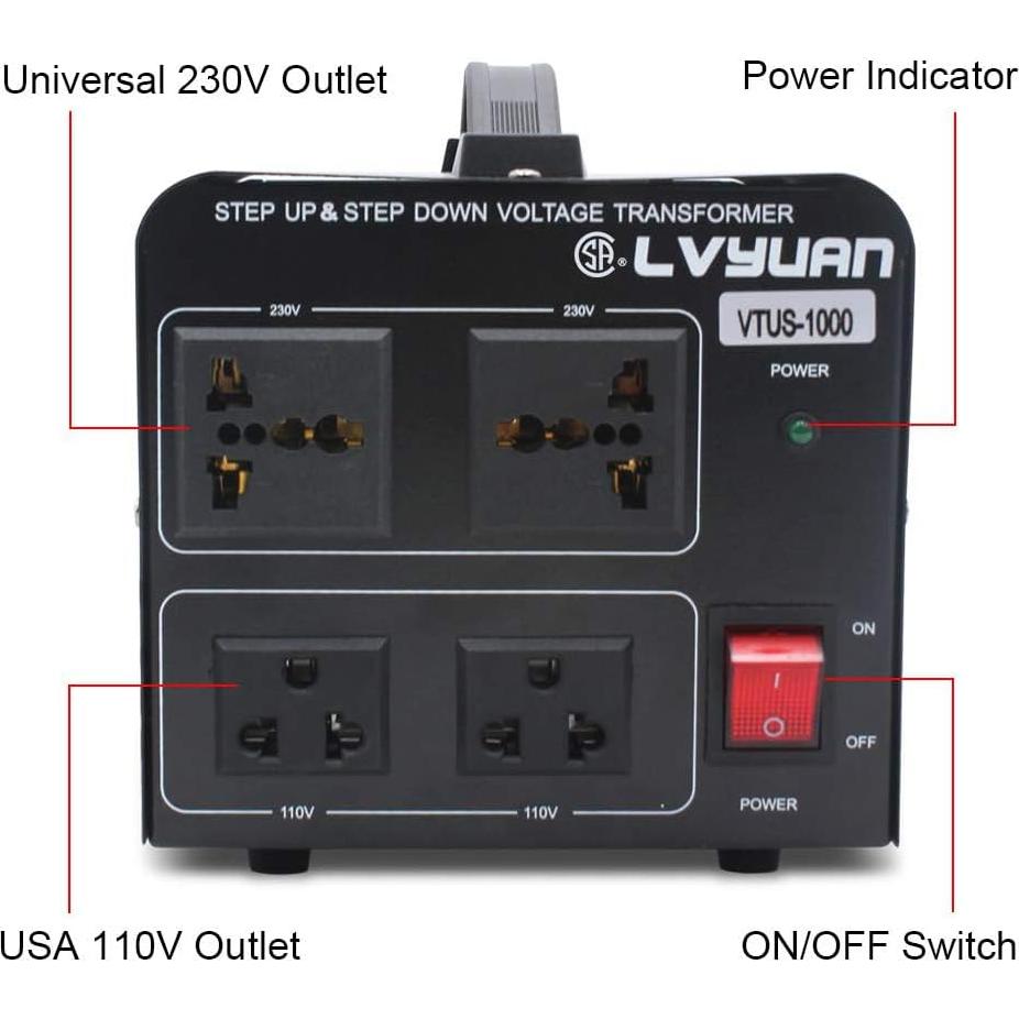 Convertidor Transformador de Voltaje 1000W Cantonape Paso Arriba/Abajo