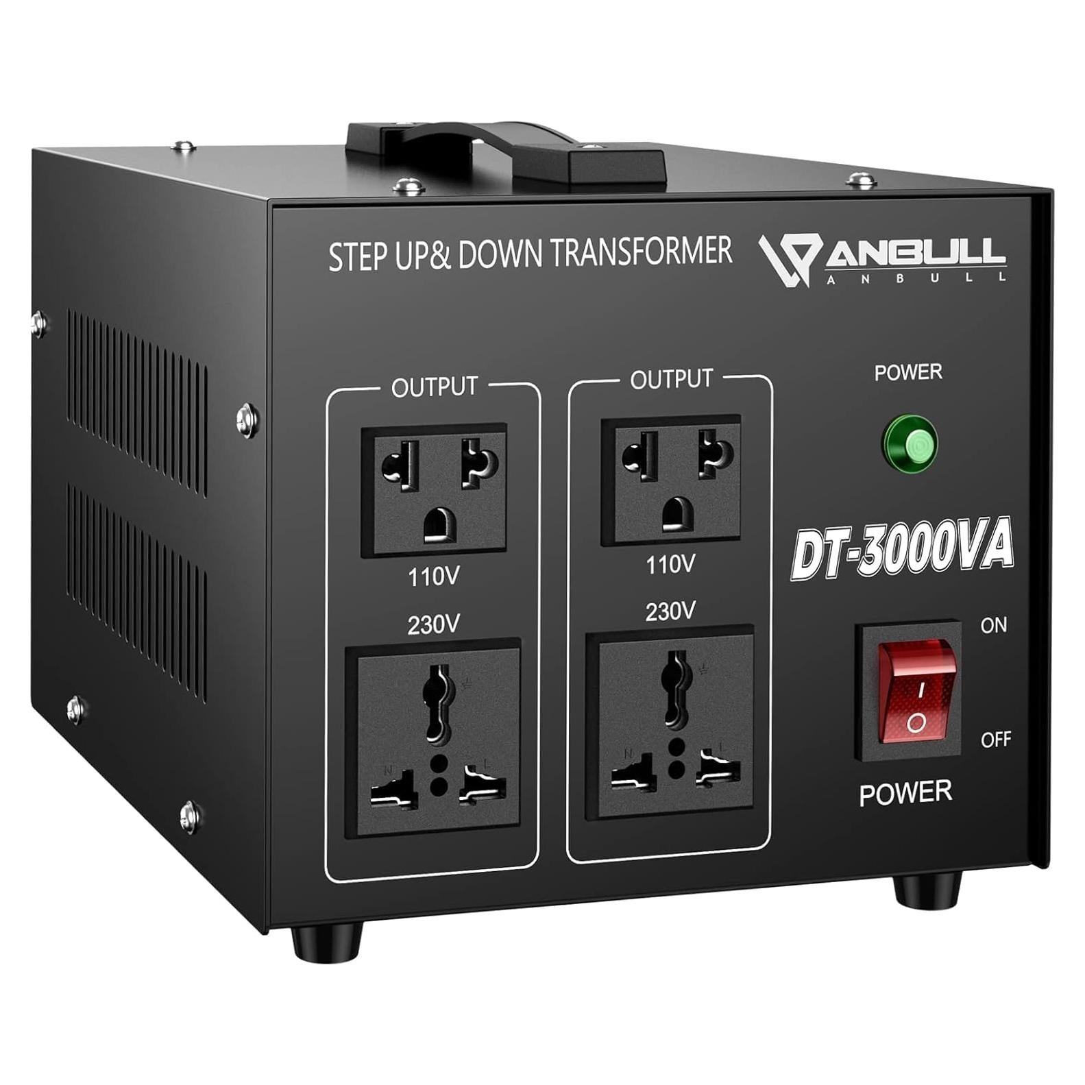 Transformador de Voltaje ANBULL DT-3000W 110V a 220V