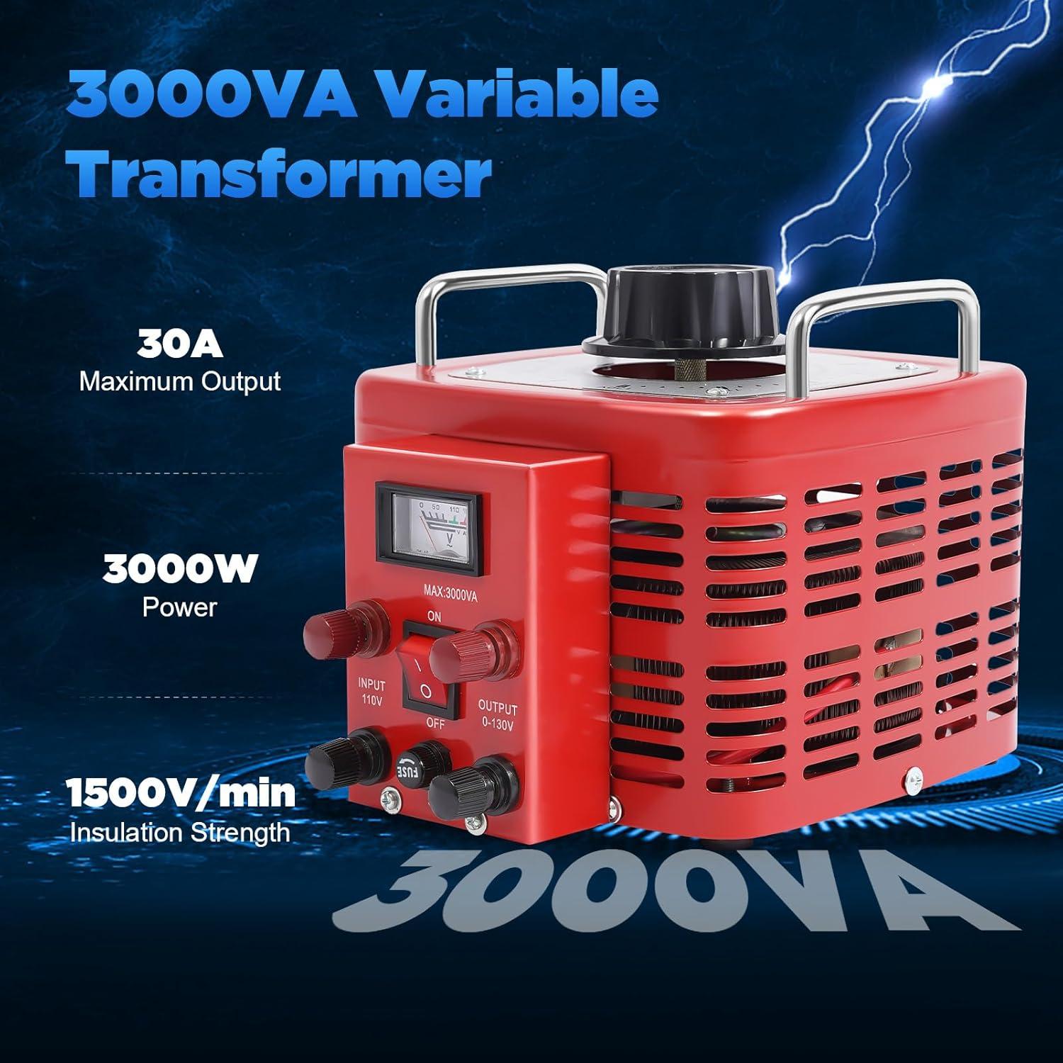 Transformador Variac 3000W TDGC-3KVA Regulador Voltaje 0-130V