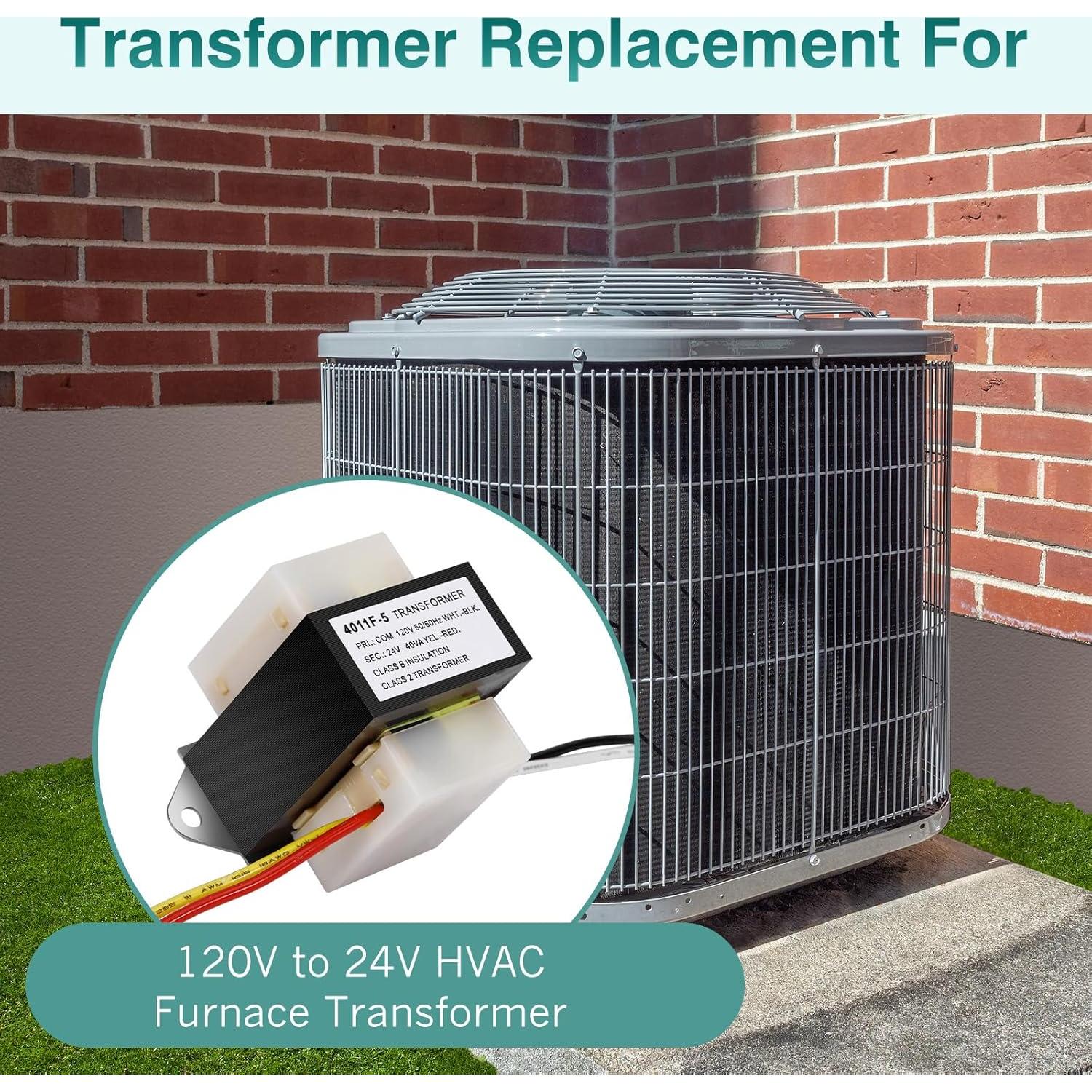Transformador HVAC 40 VA WUYELIN 120V a 24V AC Reemplazo