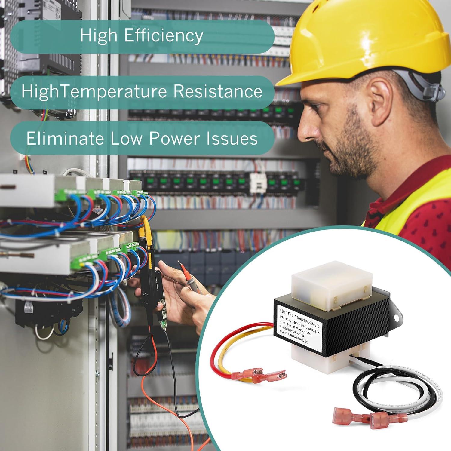 Transformador HVAC 40 VA WUYELIN 120V a 24V AC Reemplazo