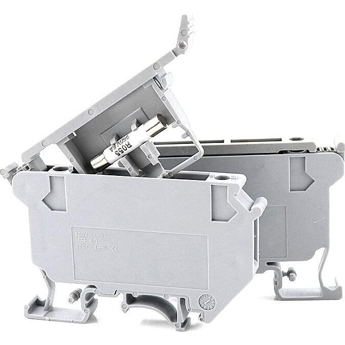 Soporte de Fusible UK5-HESI Aerexier Gris 10 Unidades