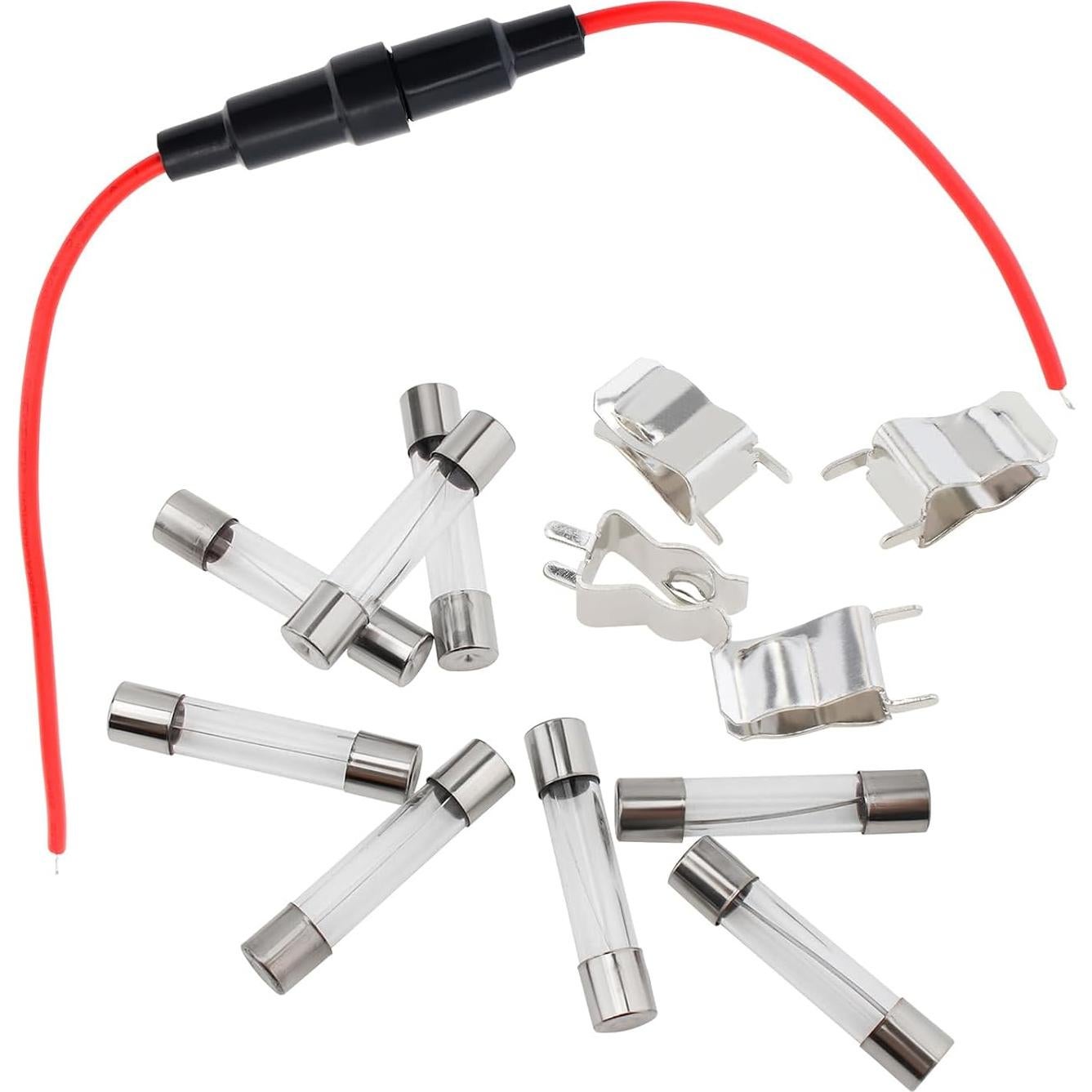 Kit de Fusibles de Vidrio 6x30mm DiGiYes 100pcs 250V 0.5A-30A