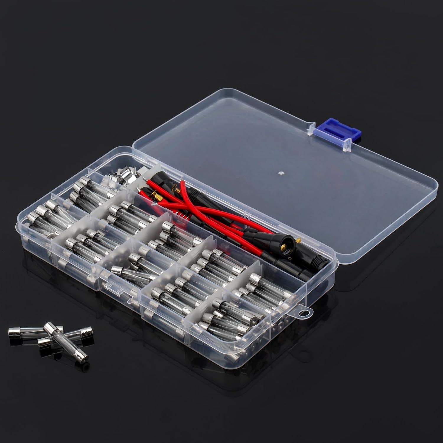 Kit de Fusibles de Vidrio 6x30mm DiGiYes 100pcs 250V 0.5A-30A