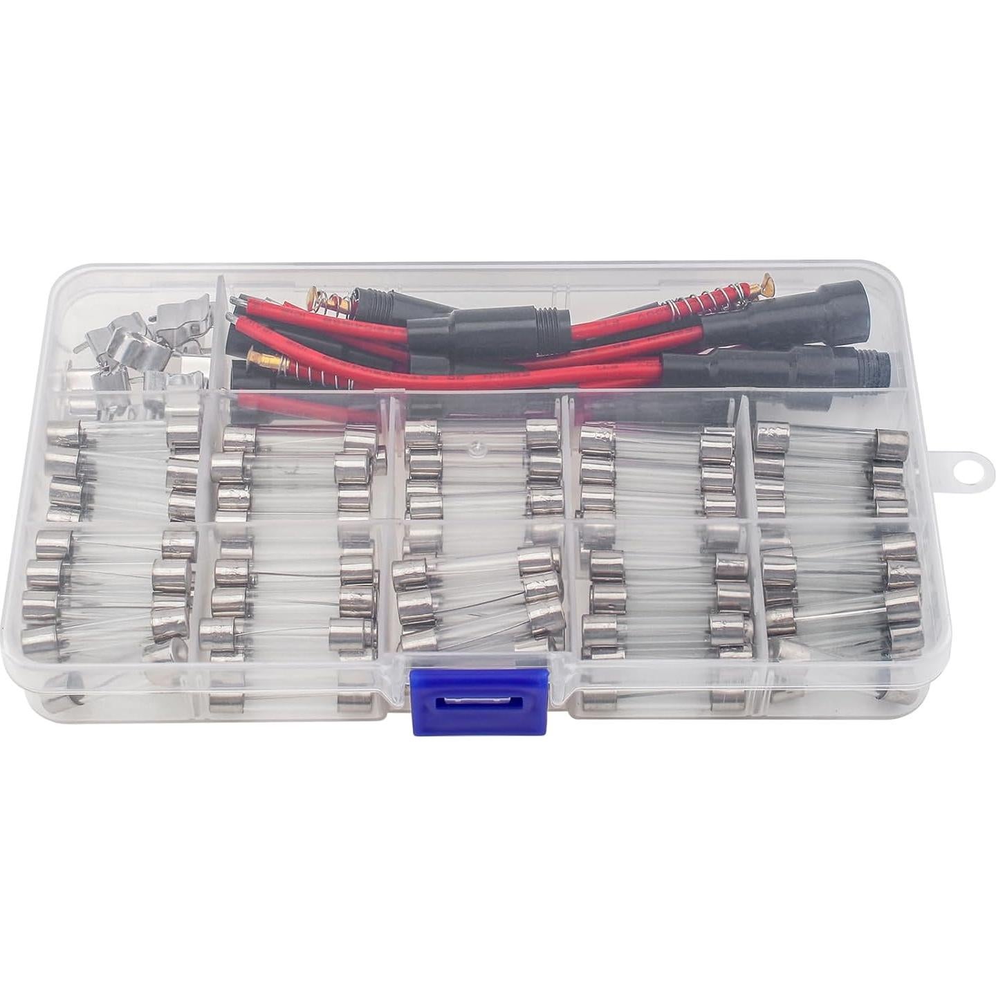Kit de Fusibles de Vidrio 6x30mm DiGiYes 100pcs 250V 0.5A-30A