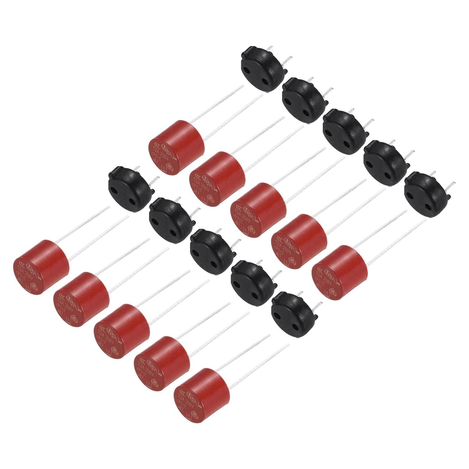 Fusibles de Retardo Lento uxcell T-2A 250V Miniatura 10 Pcs