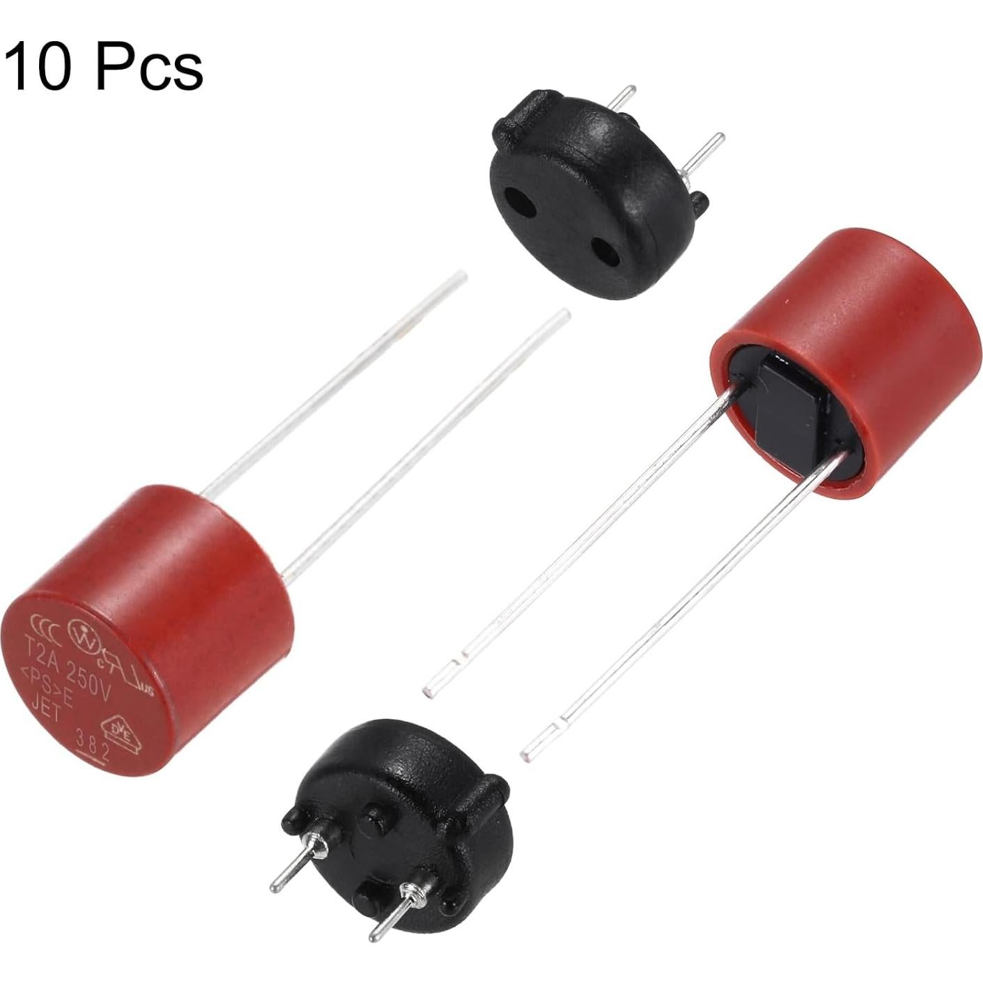 Fusibles de Retardo Lento uxcell T-2A 250V Miniatura 10 Pcs
