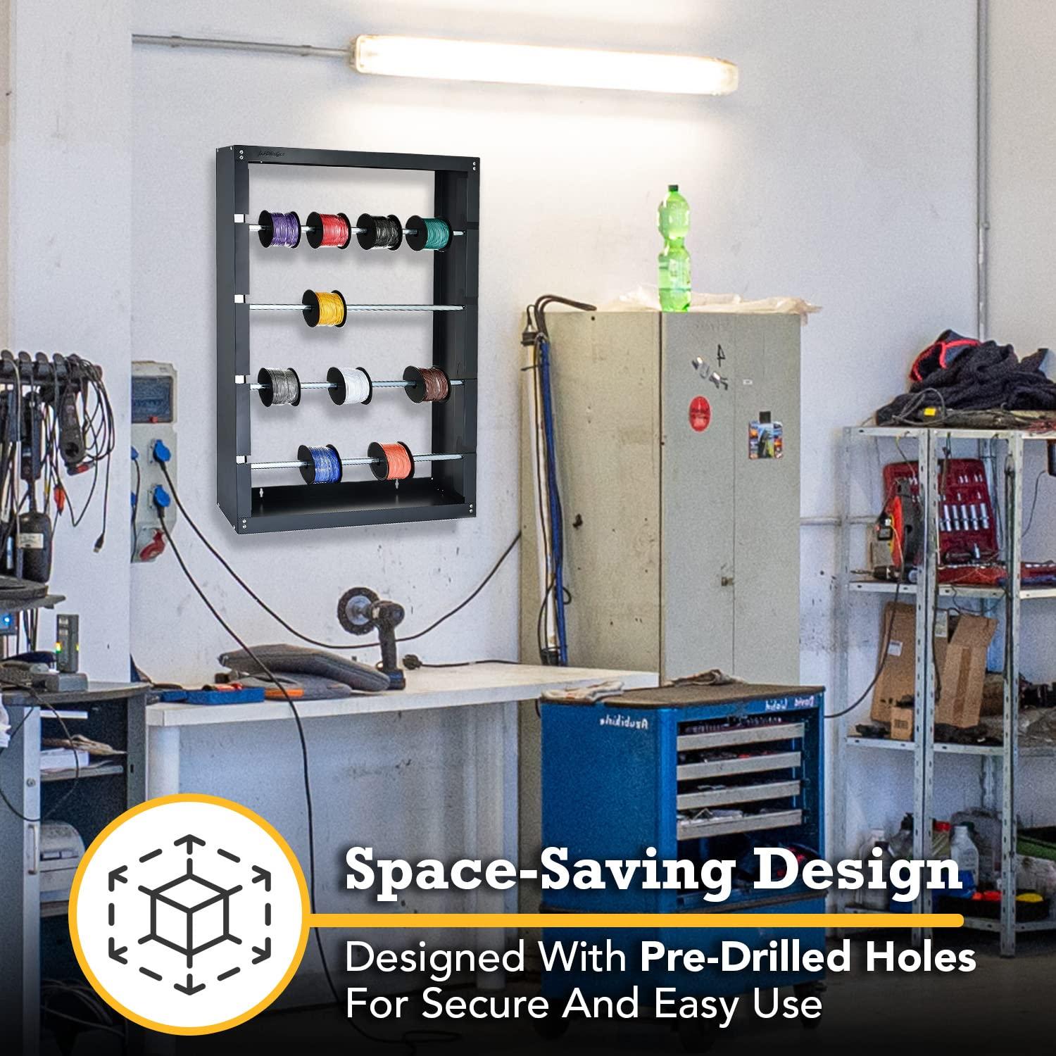 Soporte para Bobinas de Cable AdirPro 4 Varillas Gris