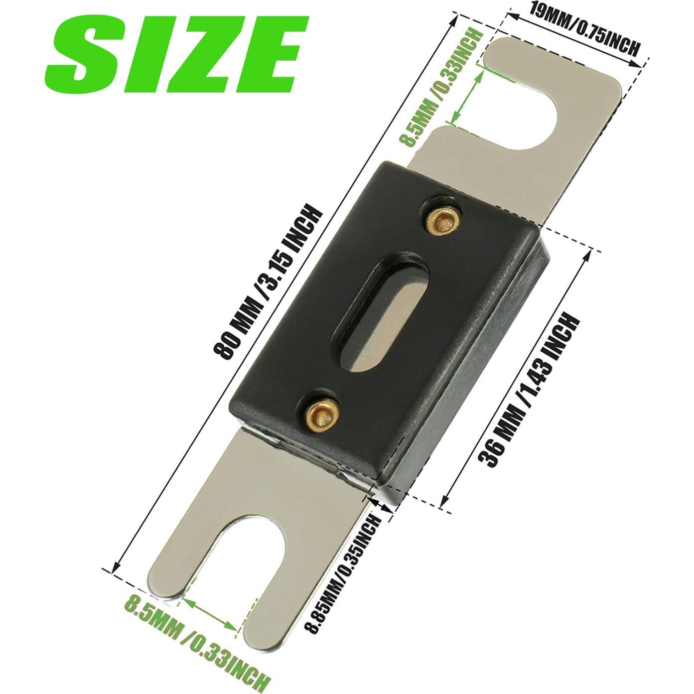 Soporte de Fusible ANL Inline SIGANDG 70A para 0/2/4 AWG