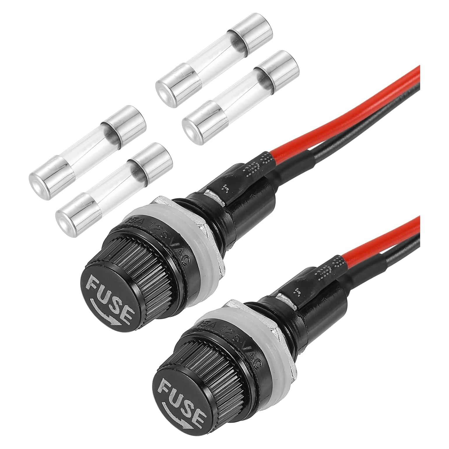 Soporte de Fusible Montaje en Panel MECCANIXITY 1A 5x20mm