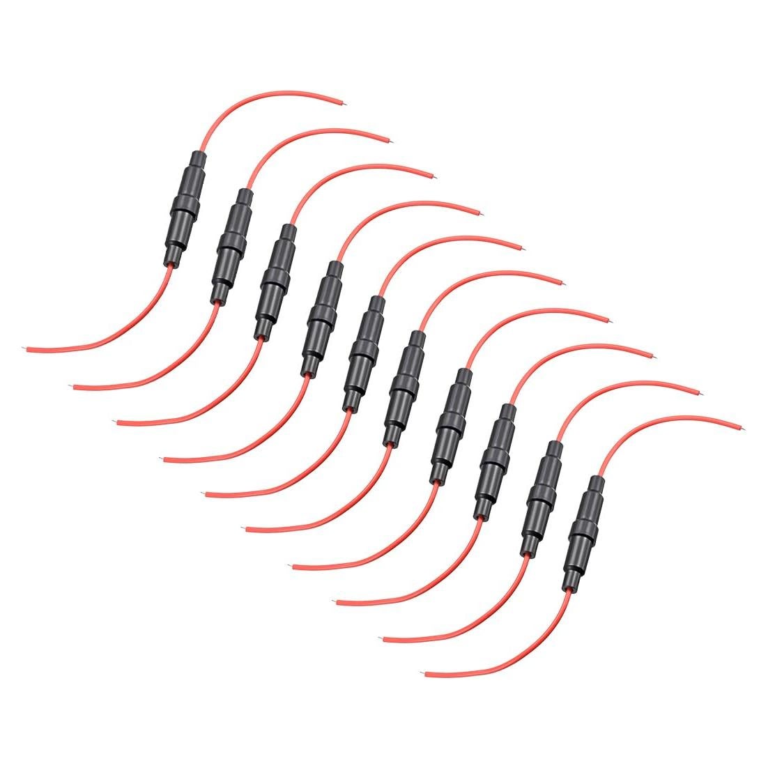 Soporte de Fusible Tipo Tornillo uxcell 6x30mm 10 Pcs 22 AWG