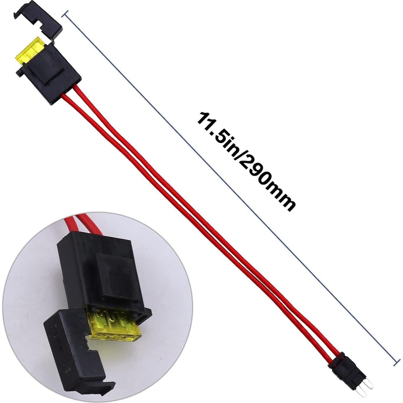 Portafusibles Mini Blade ZOOKOTO 20A 5 Pcs 16 AWG Automóvil