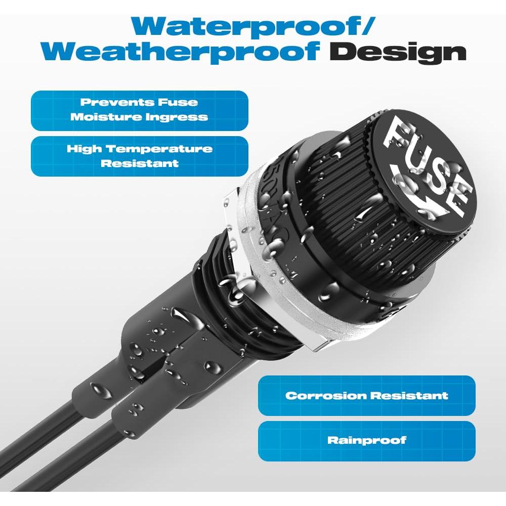 Portafusible 5x20mm Malictele con Cables Pre-soldados - Paquete de 5
