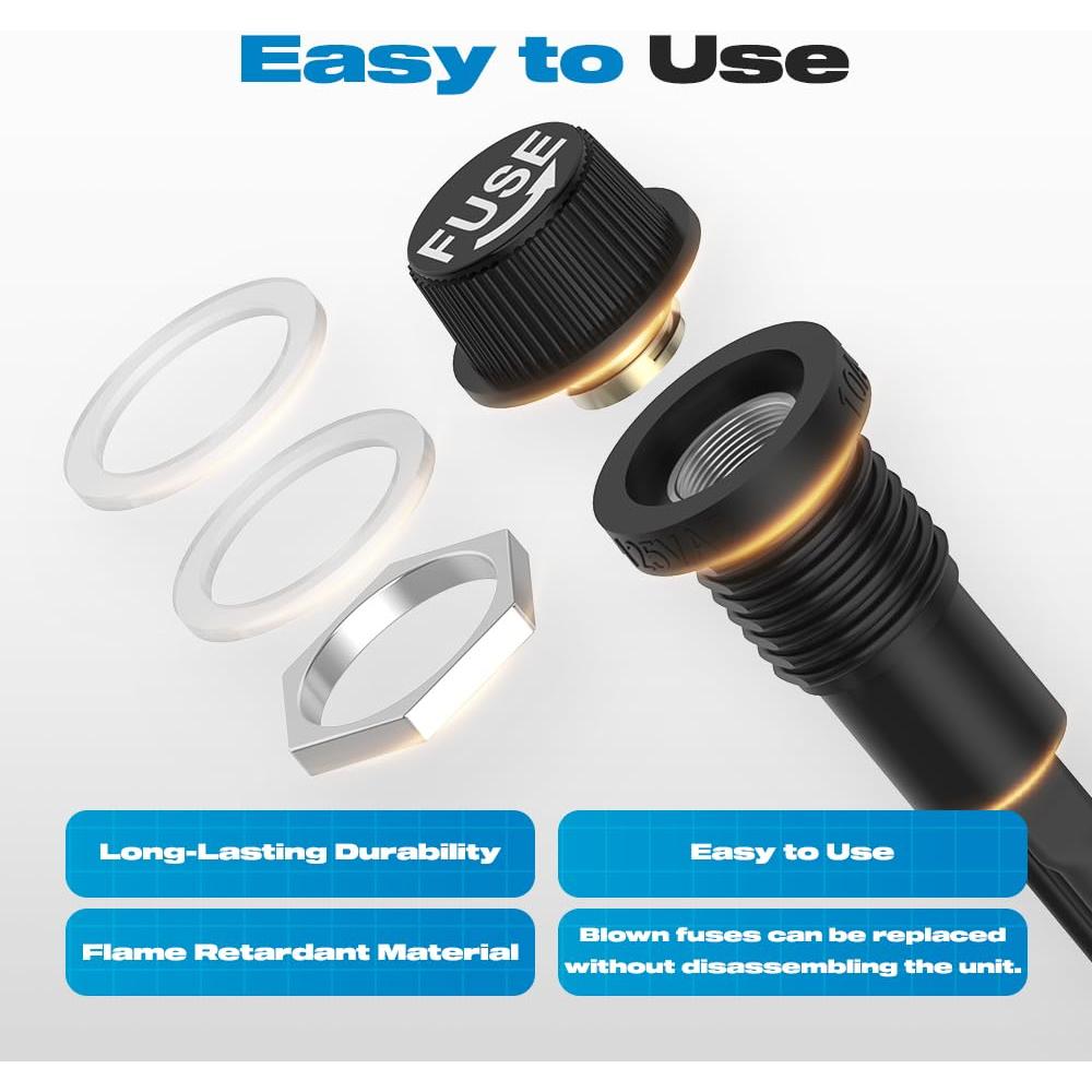 Portafusible 5x20mm Malictele con Cables Pre-soldados - Paquete de 5