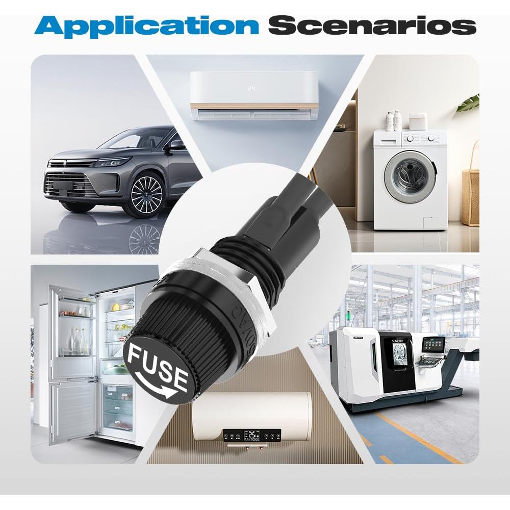 Portafusible 5x20mm Malictele con Cables Pre-soldados - Paquete de 5