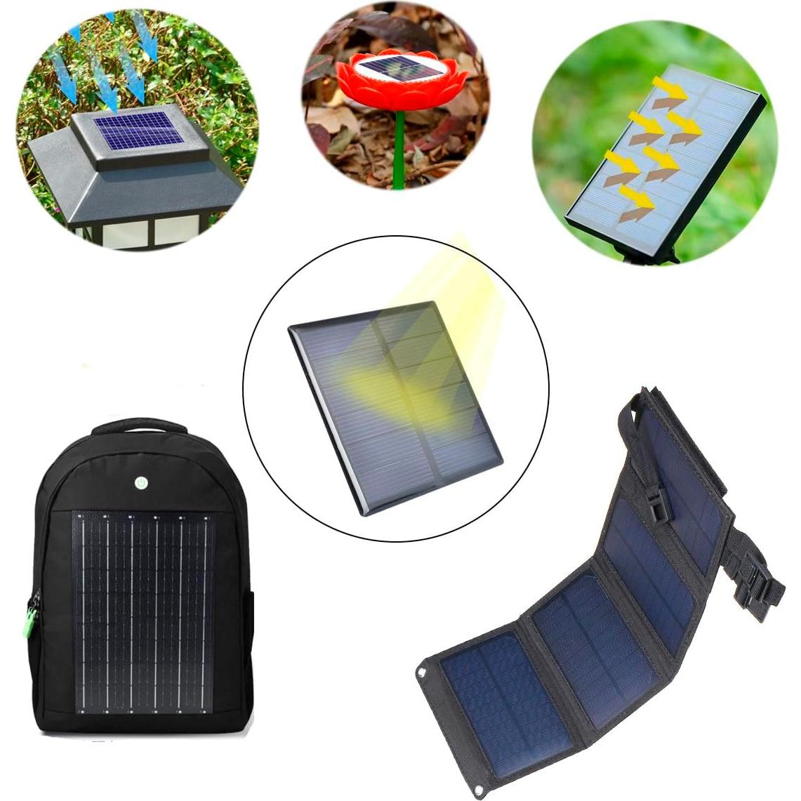 10 Paneles Solares Policristalinos 3V 150mA 60x55mm Ailejia