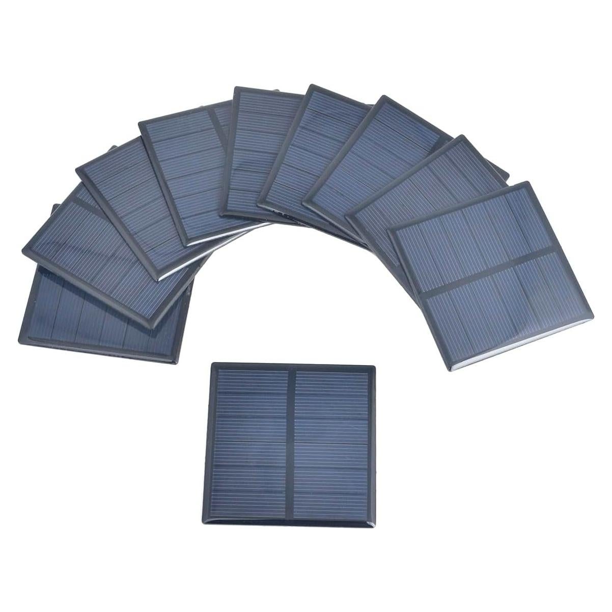 10 Paneles Solares Policristalinos 3V 210mA Ailejia 70mm