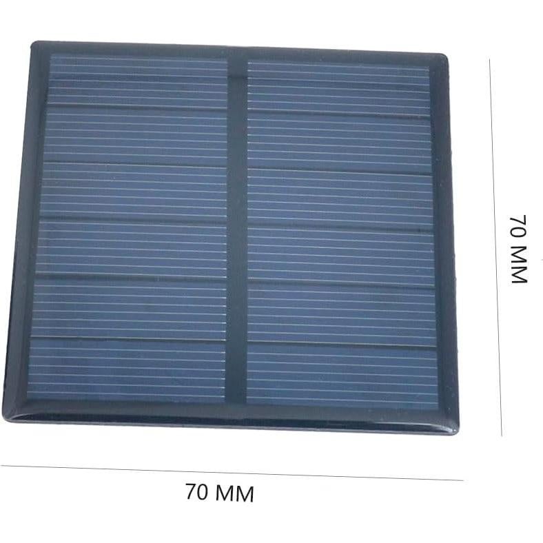 10 Paneles Solares Policristalinos 3V 210mA Ailejia 70mm