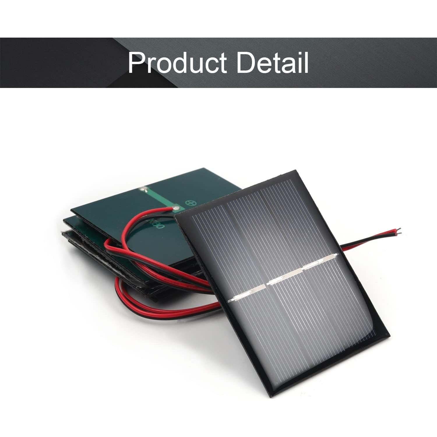Panel Solar Mini Fielect 1.5V 0.65W 80x60mm 5 Piezas